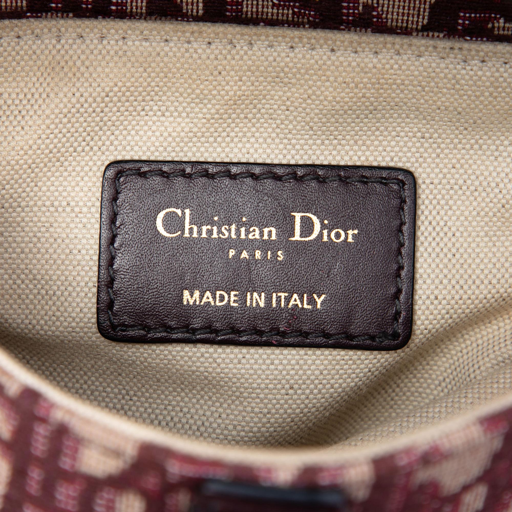 Dior Mini Oblique Canvas Saddle Bag