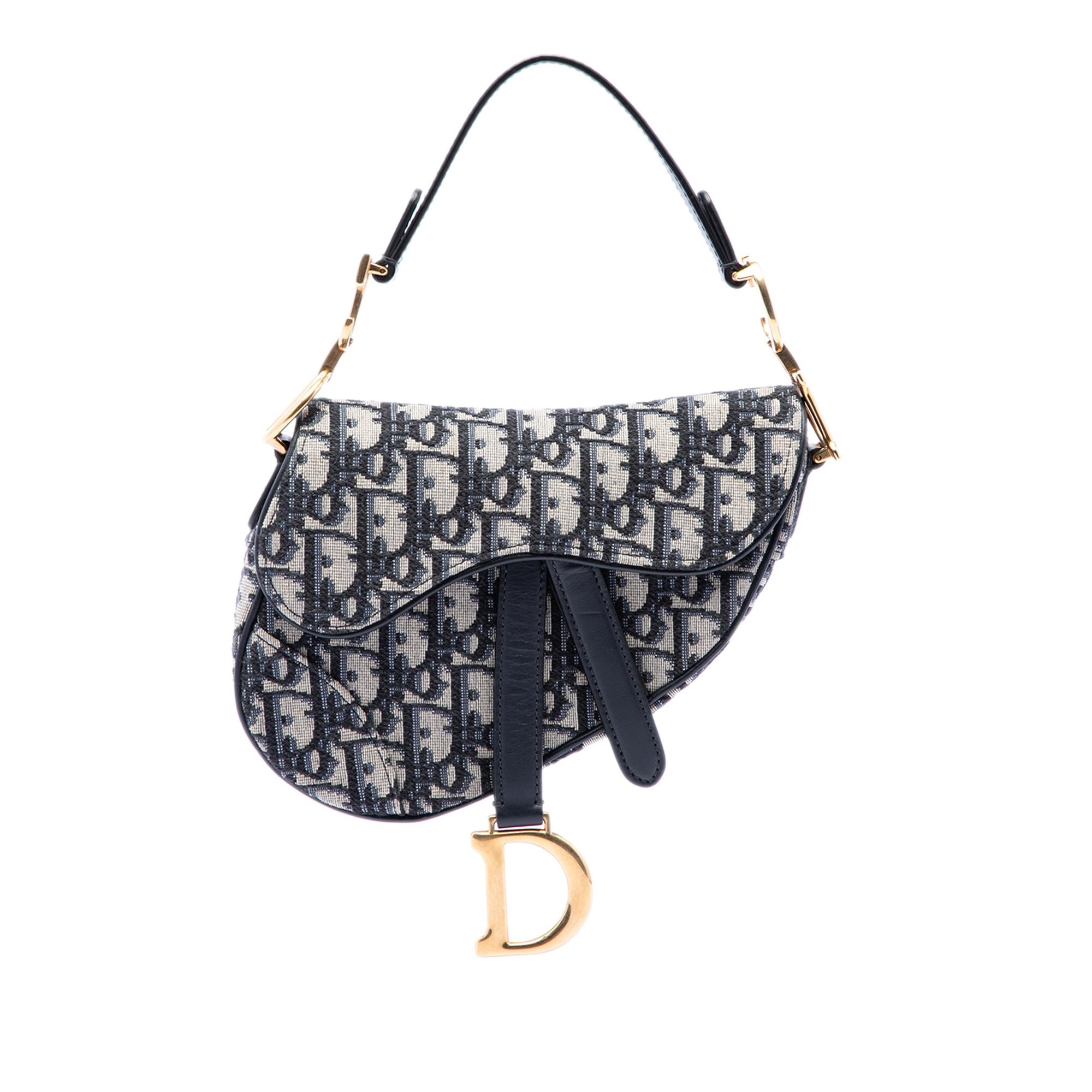 Dior Mini Oblique Canvas Saddle Bag