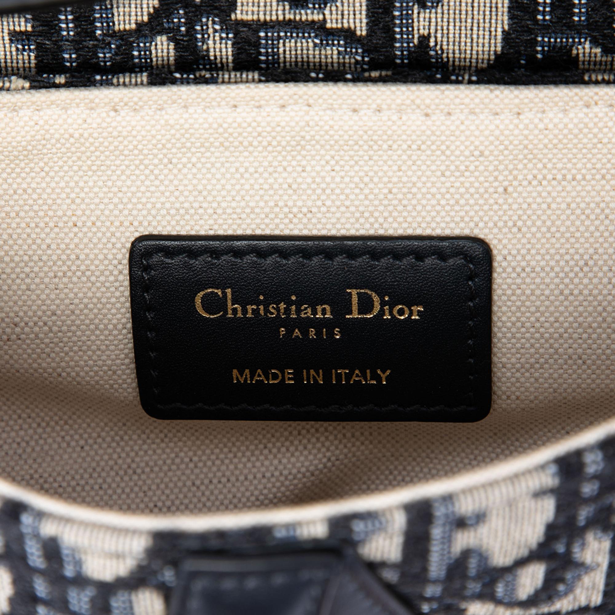 Dior Mini Oblique Canvas Saddle Bag