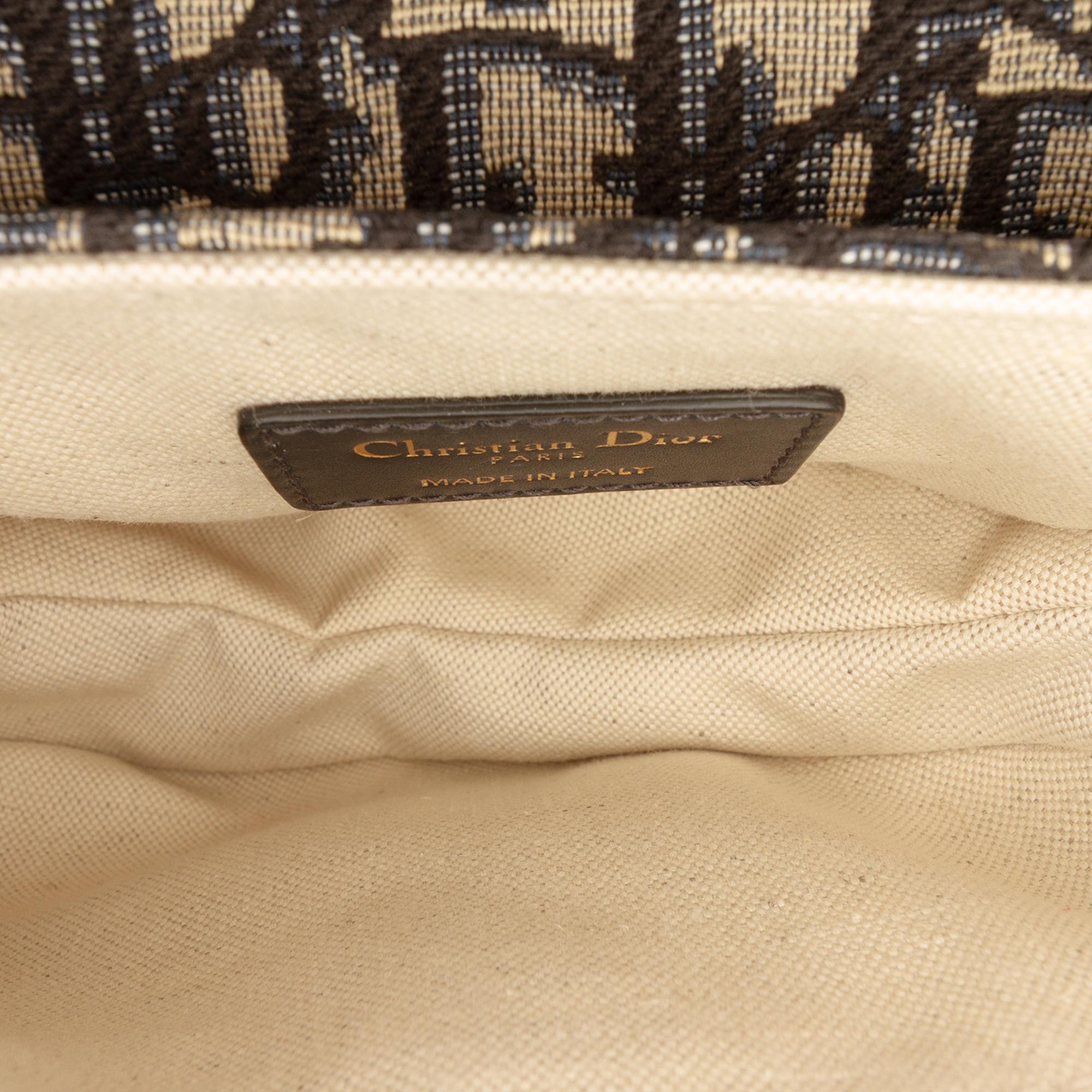 Dior Mini Oblique Canvas Saddle Bag