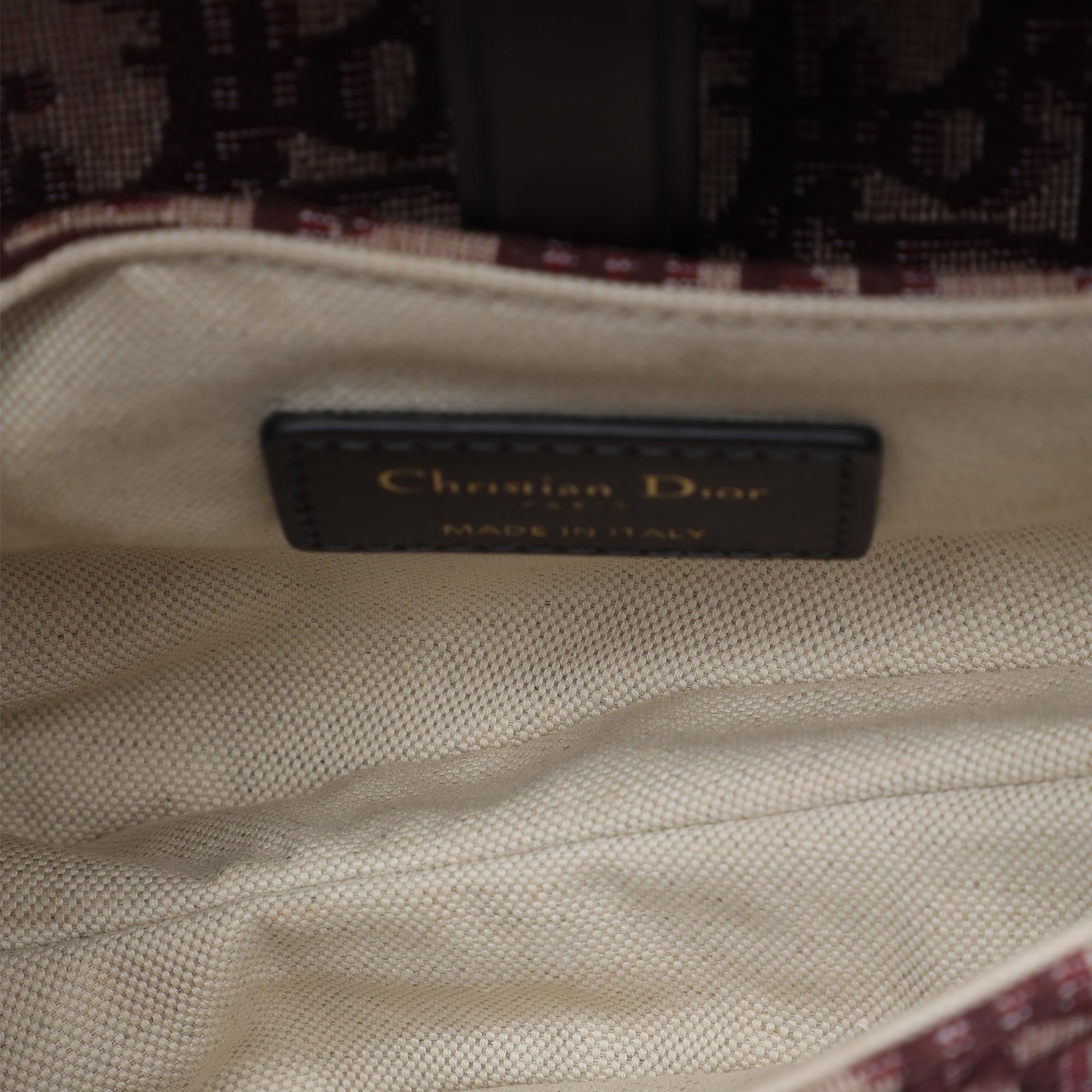 Dior Mini Oblique Canvas Saddle Bag