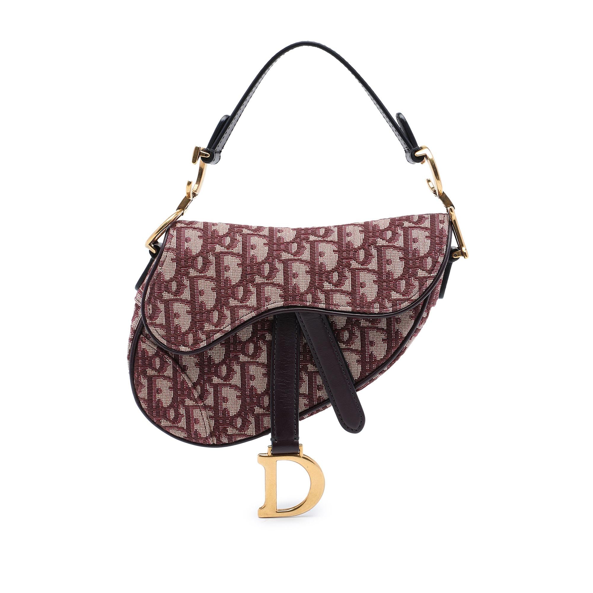 Dior Mini Oblique Canvas Saddle Bag