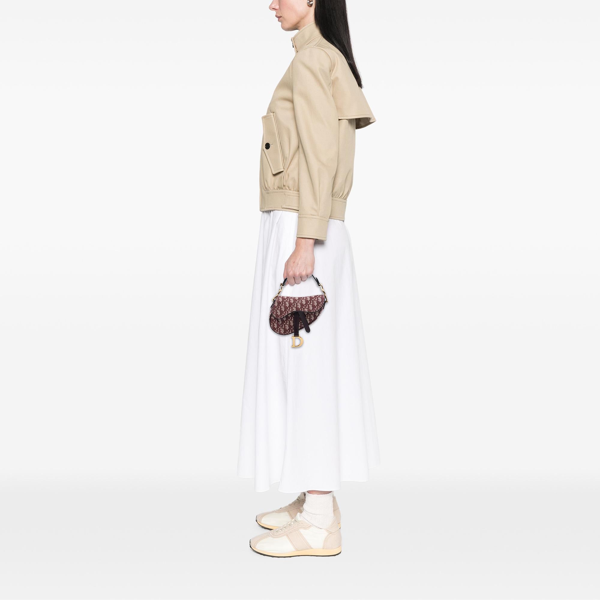 Dior Mini Oblique Canvas Saddle Bag