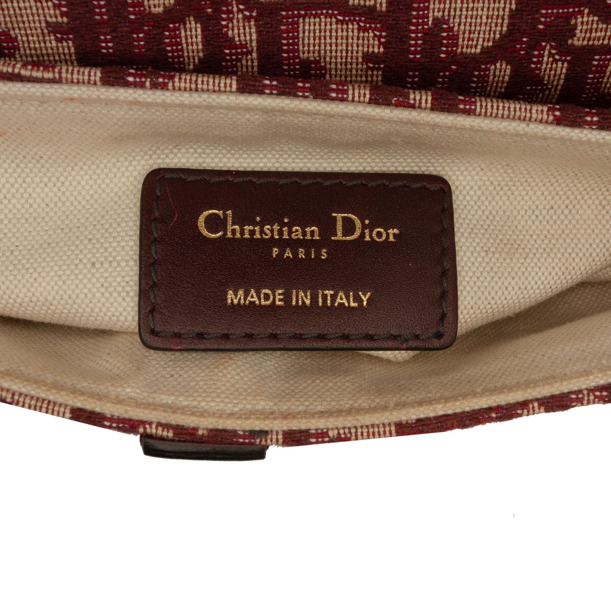 Dior Mini Oblique Canvas Saddle Bag