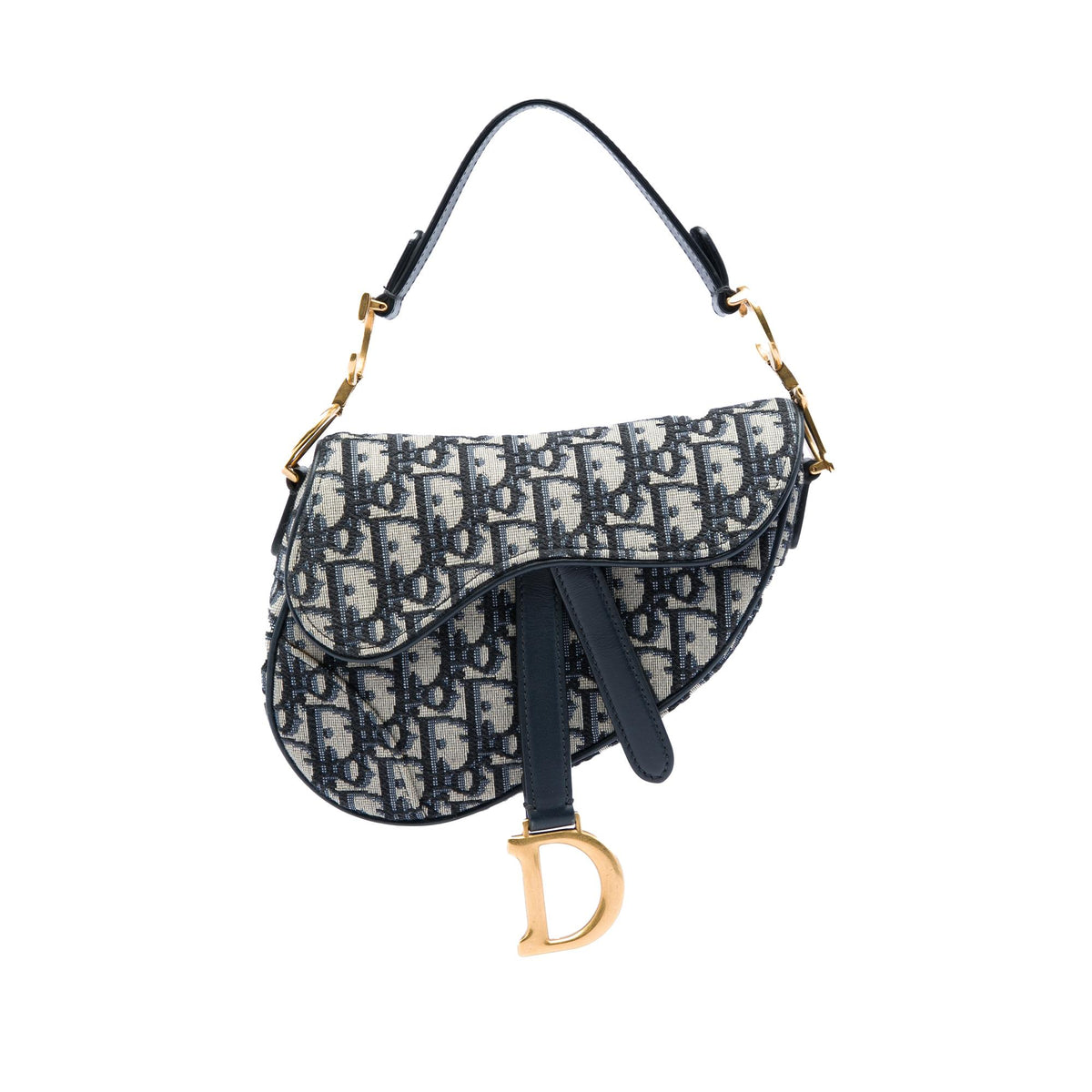 Dior Mini Oblique Canvas Saddle Bag