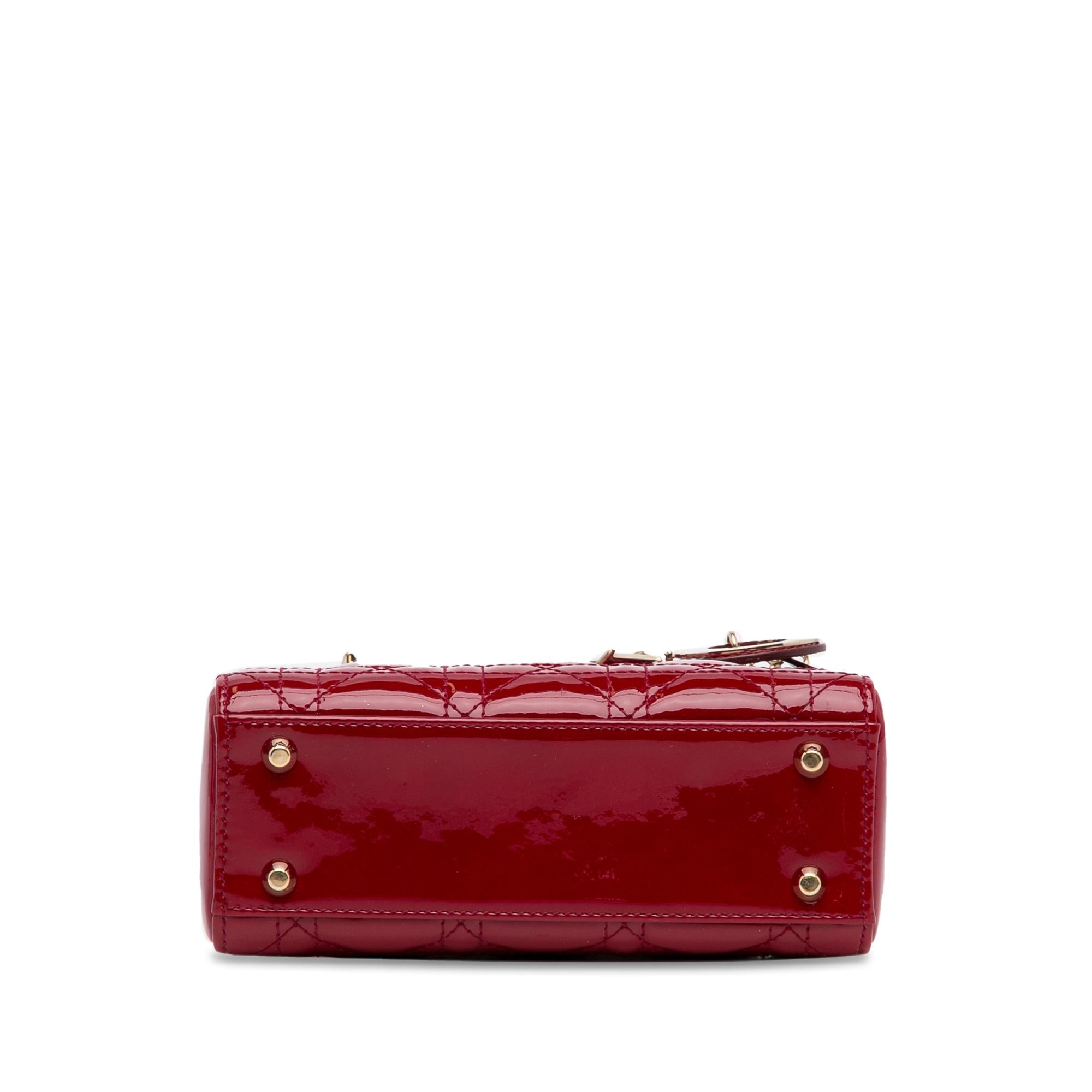 Dior Mini Patent Cannage Lady Dior (SHG-xyZM3w)