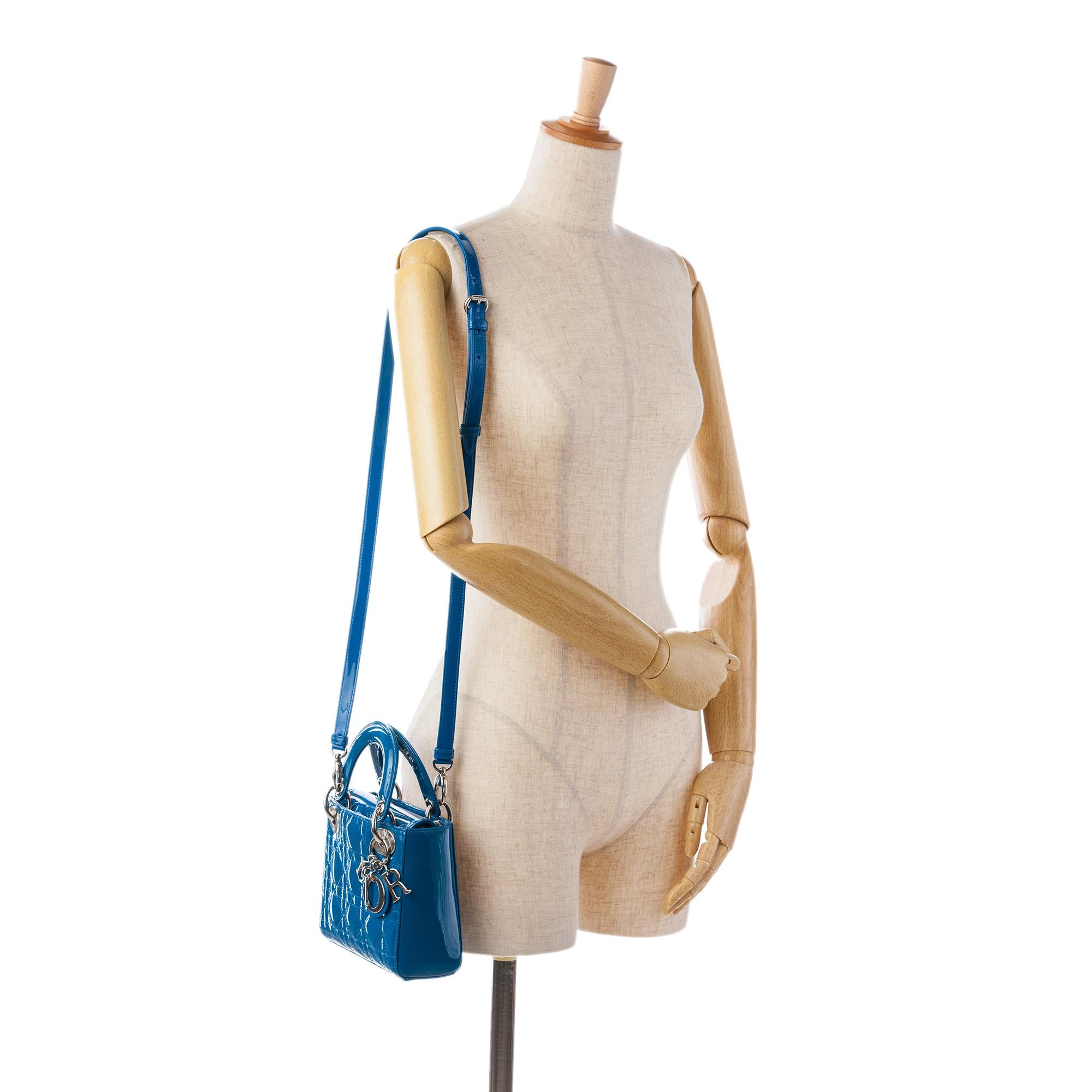 Dior Mini Patent Cannage Lady Dior (SHG-zYgJeg)