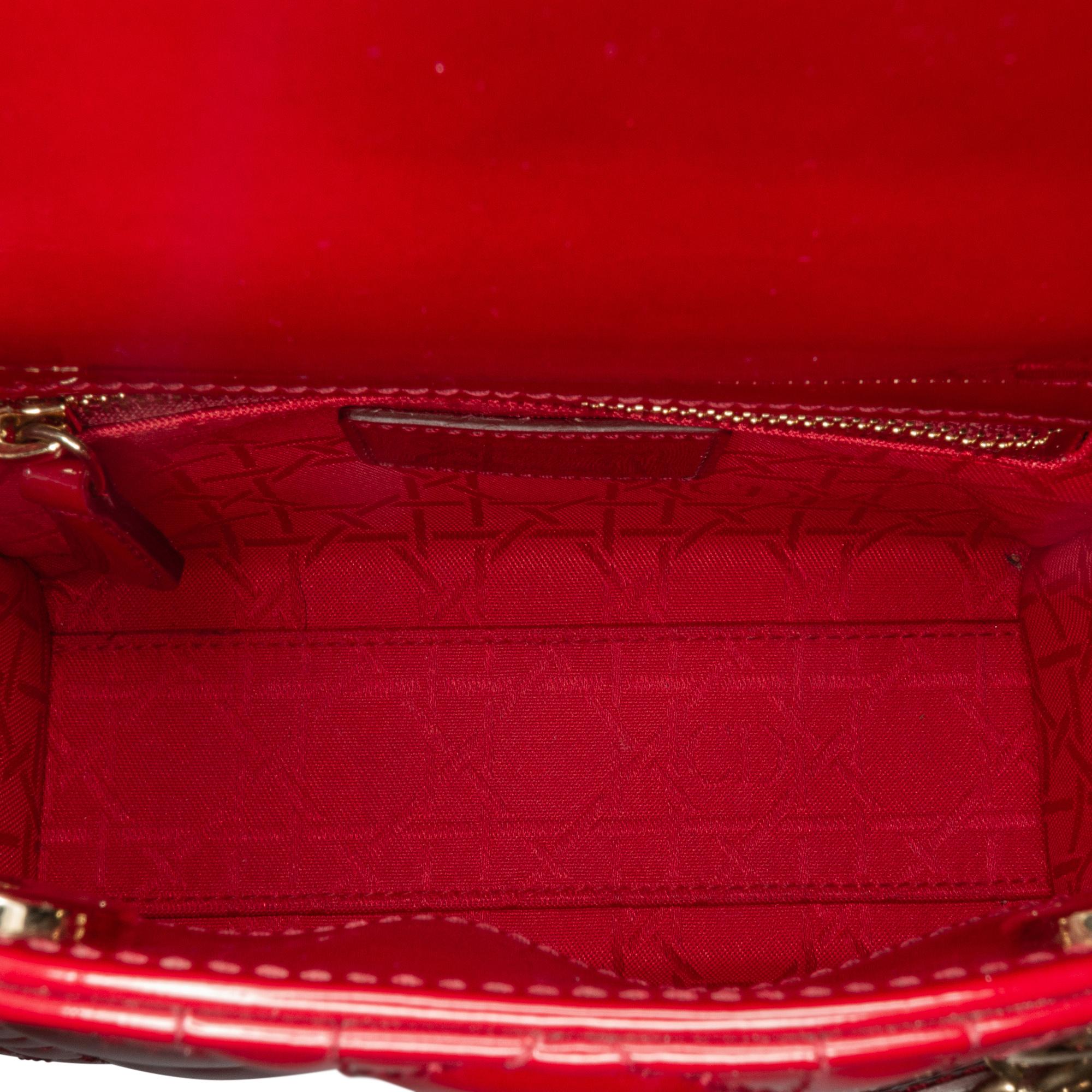 Dior Mini Patent Cannage Lady Dior (SHG-a45nYI)