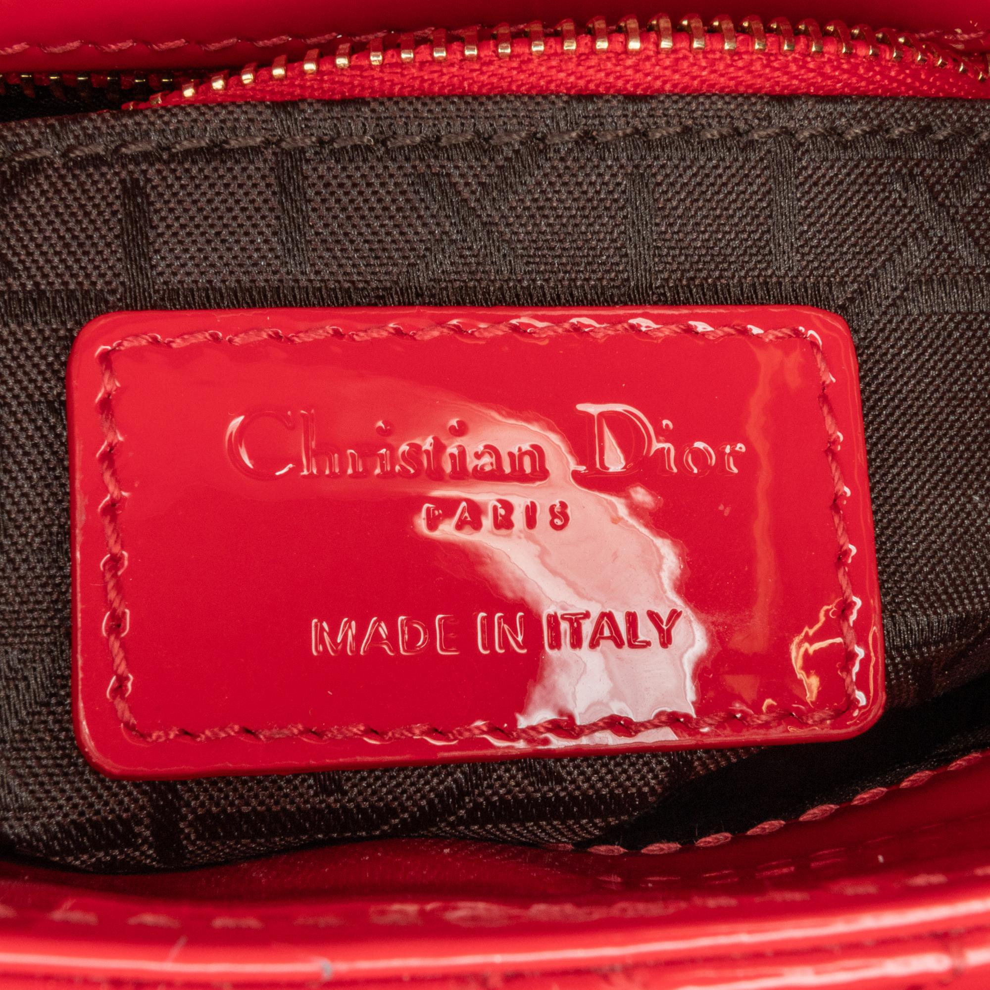 Dior Mini Patent Cannage Lady Dior (SHG-RClIuL)