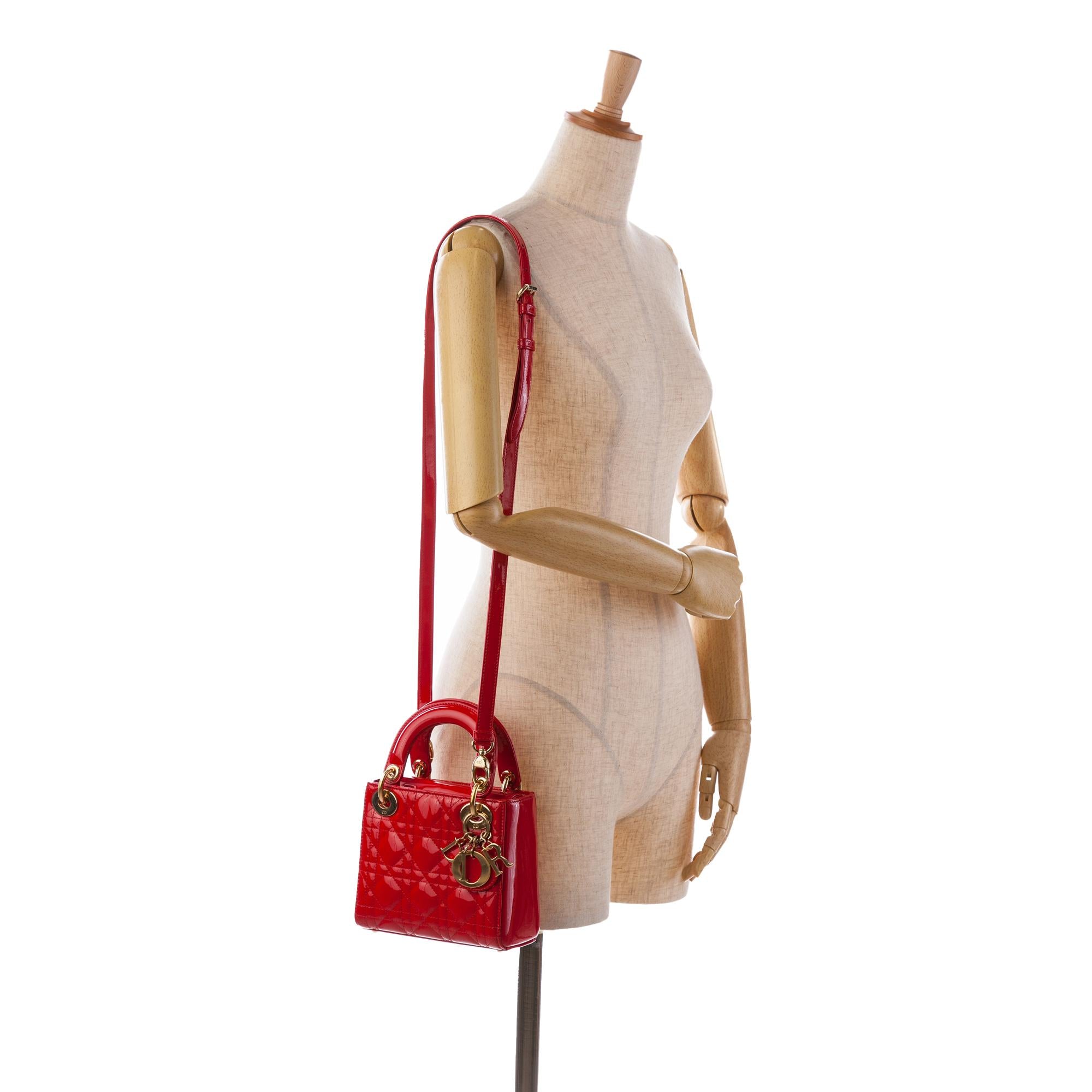 Dior Mini Patent Cannage Lady Dior (SHG-RClIuL)