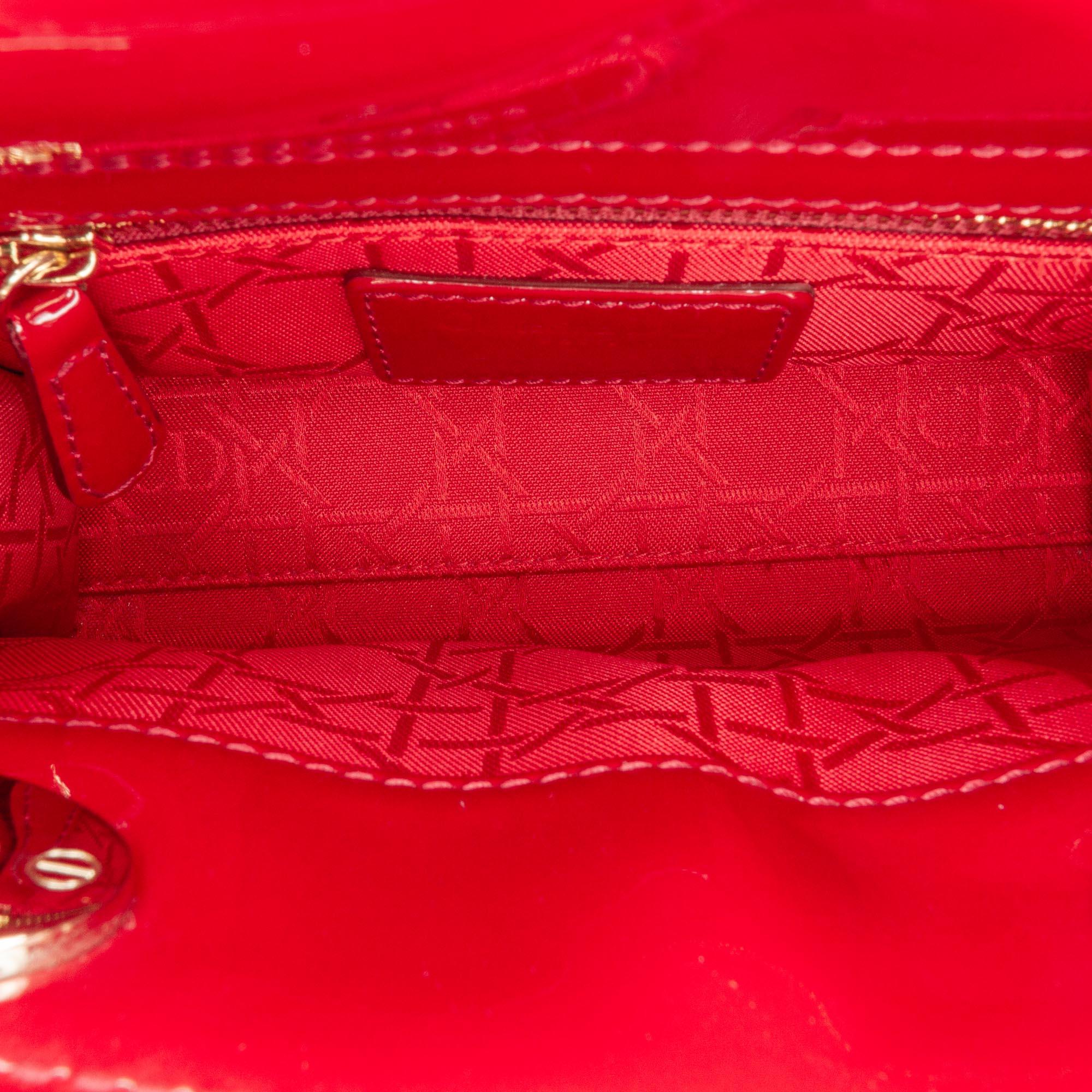 Dior Mini Patent Cannage Lady Dior (SHG-SdQinm)