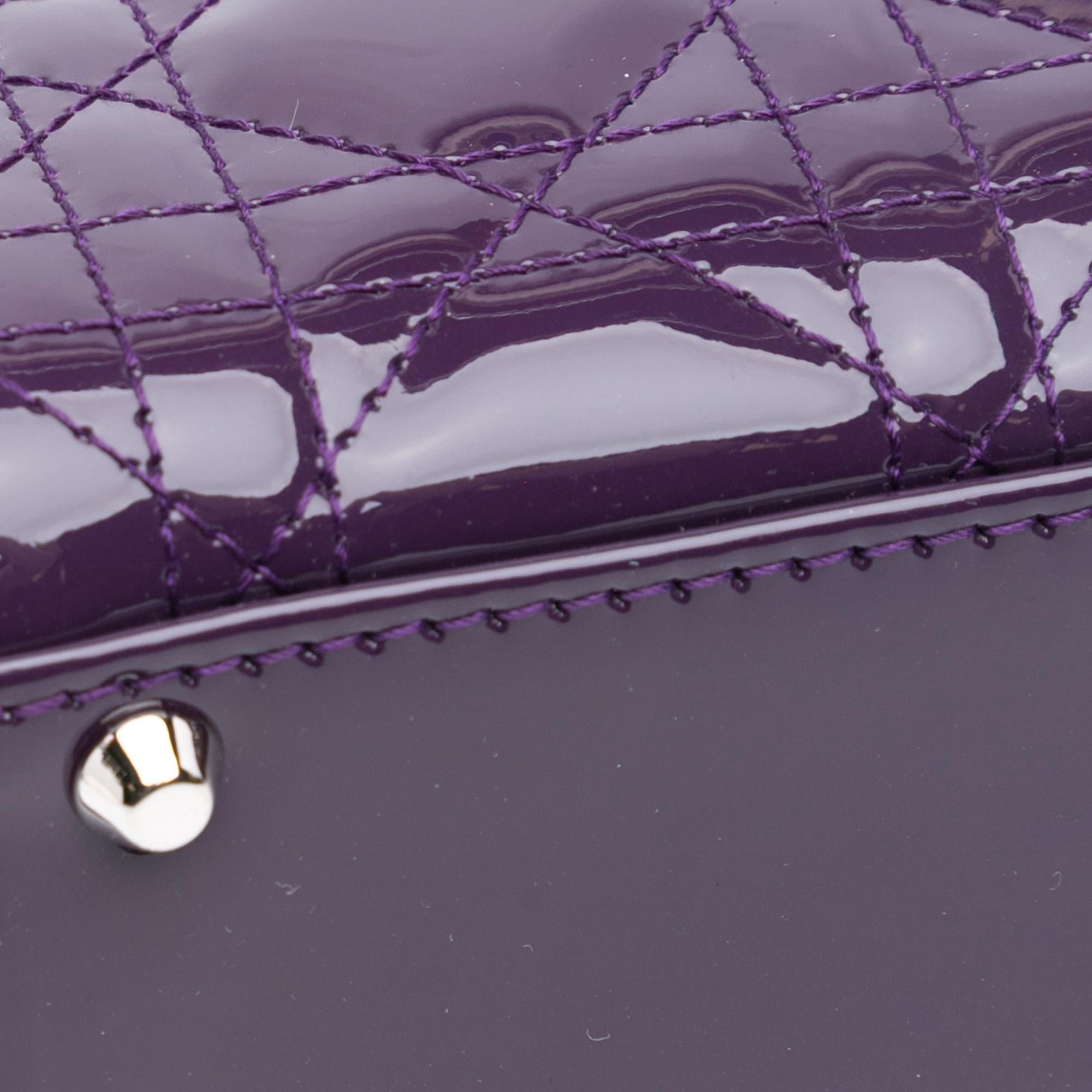 Dior Mini Patent Cannage Lady Dior