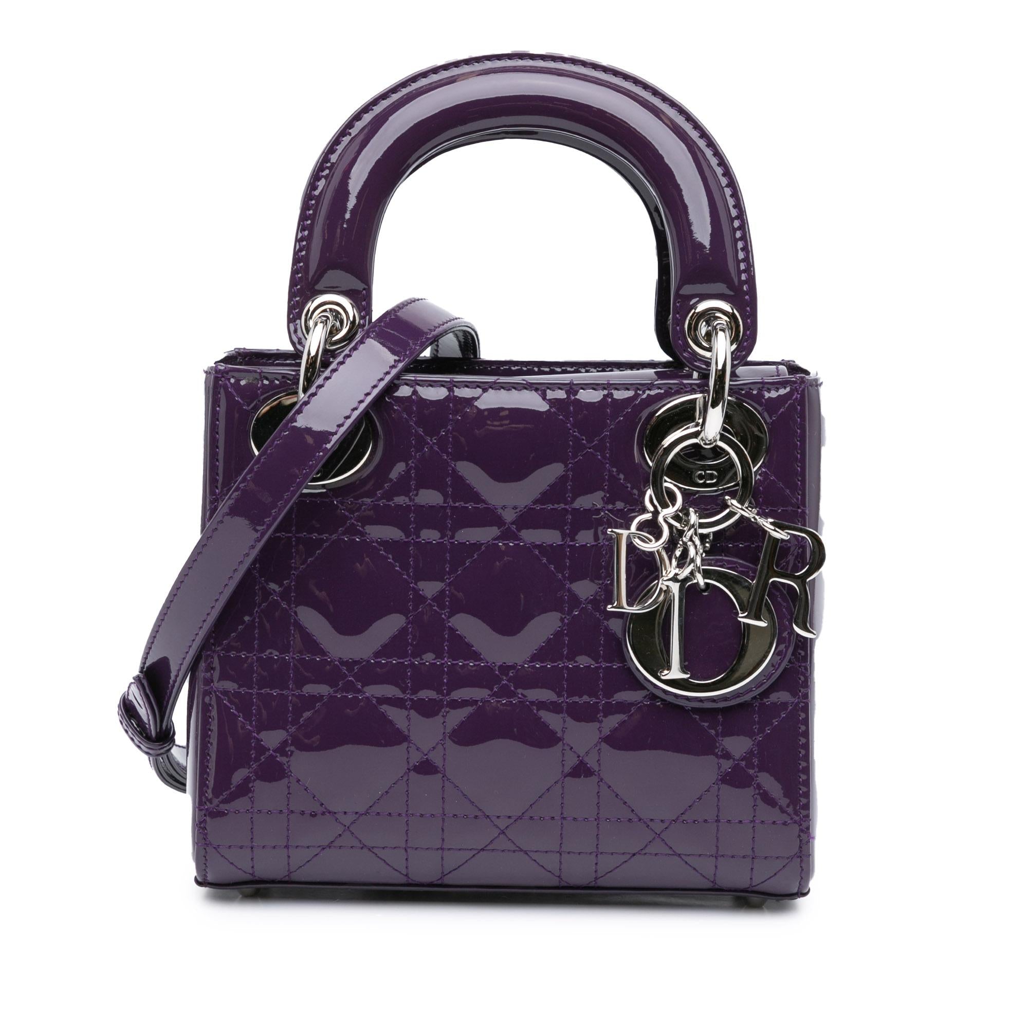 Dior Mini Patent Cannage Lady Dior