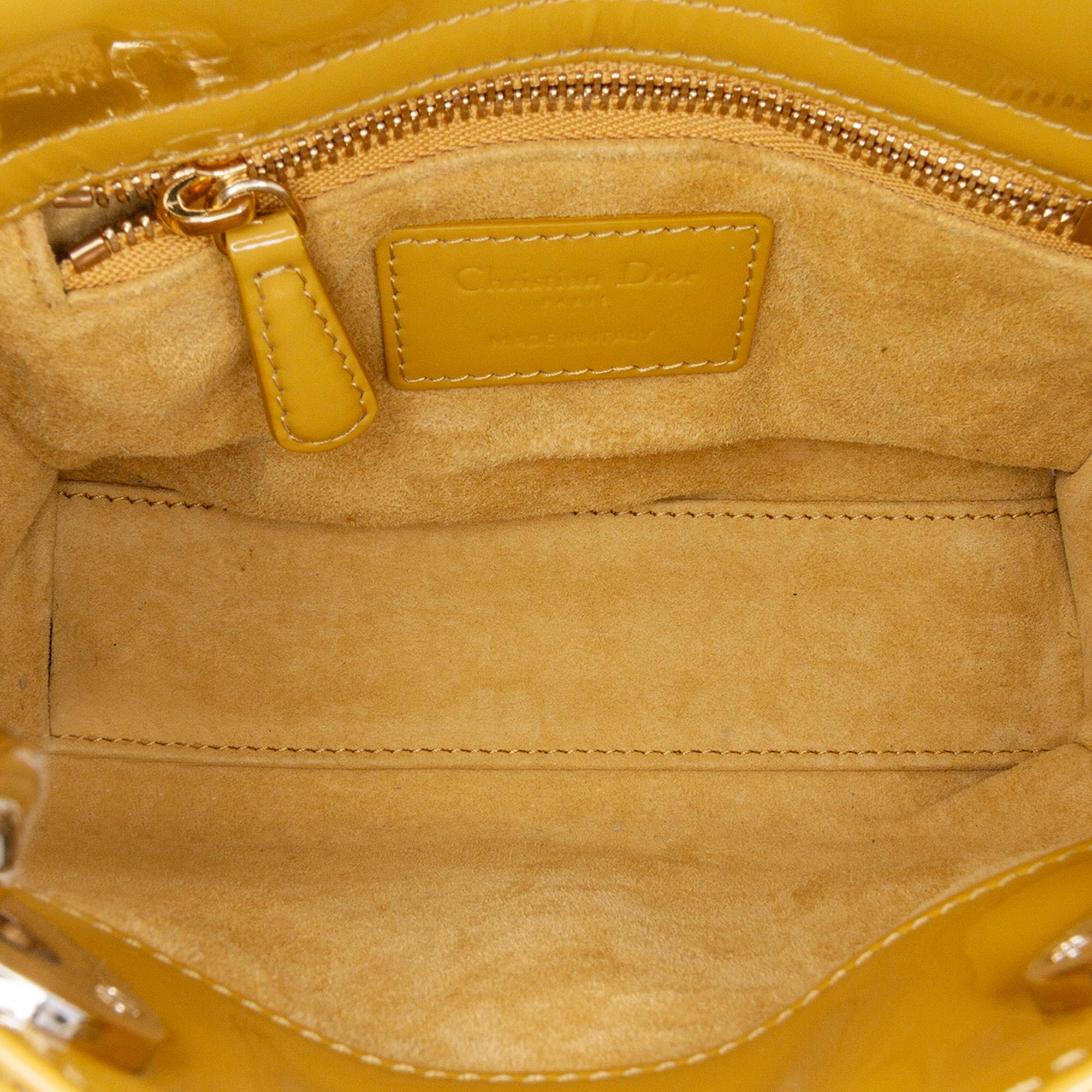 Dior Mini Patent Cannage Lady Dior