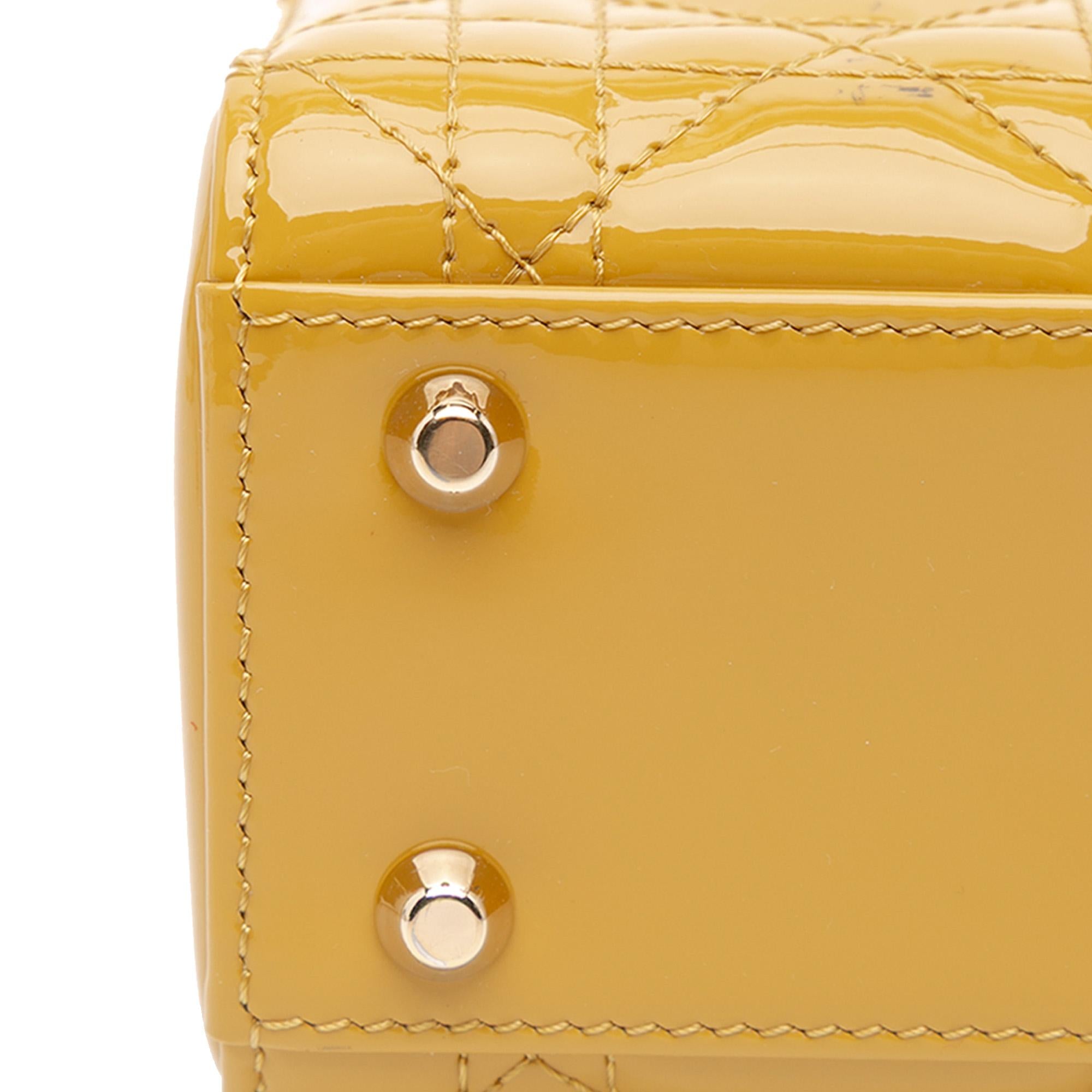 Dior Mini Patent Cannage Lady Dior