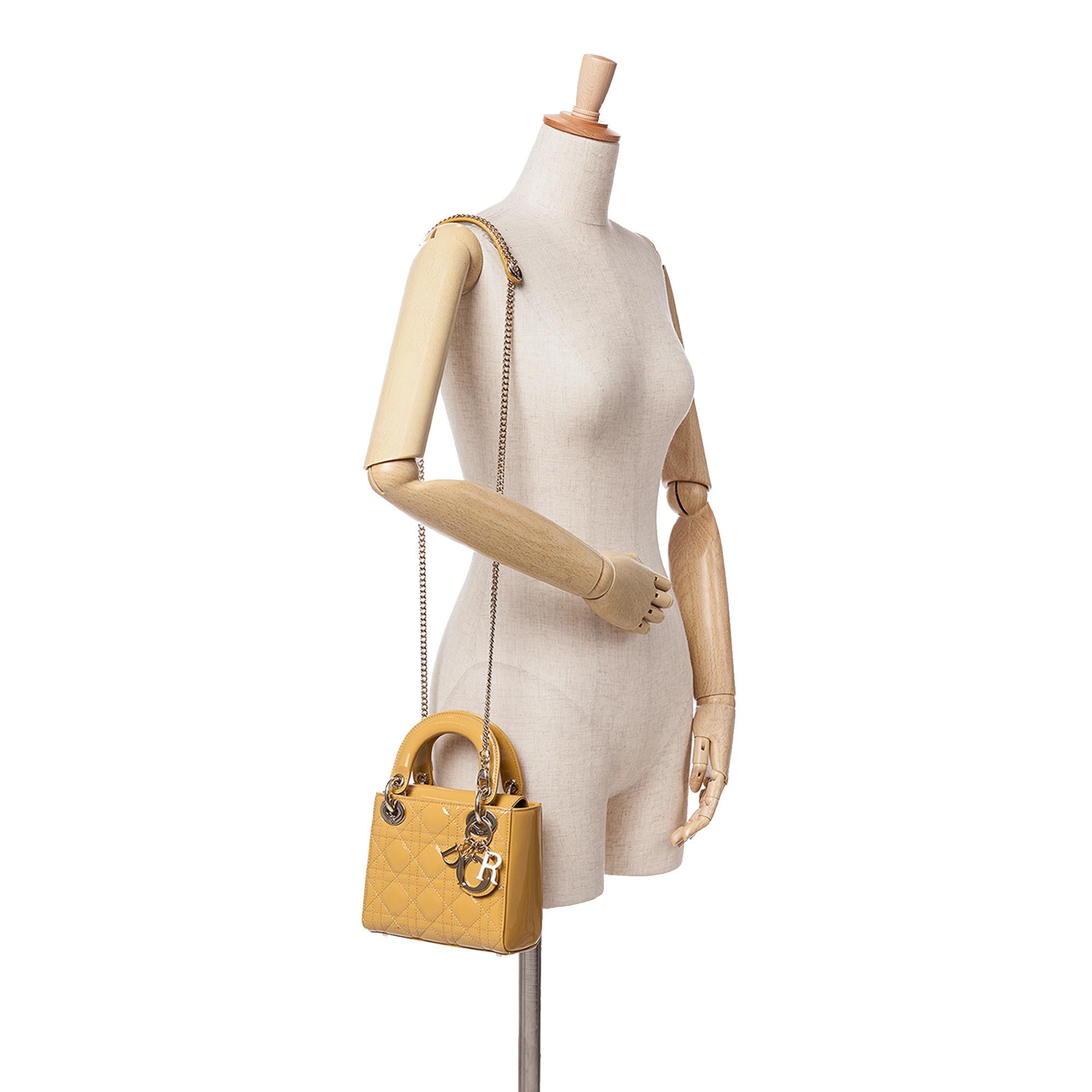 Dior Mini Patent Cannage Lady Dior