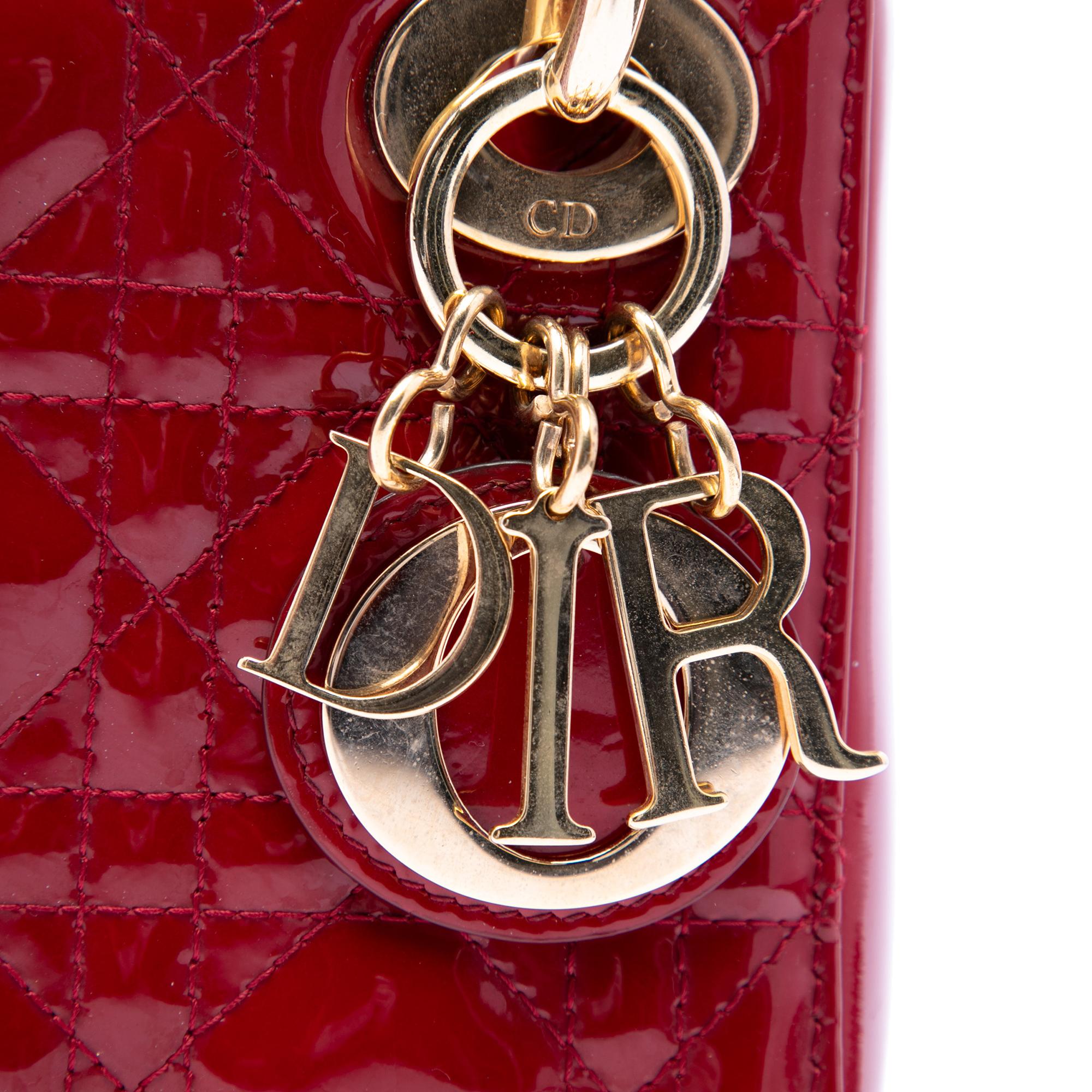 Dior Mini Patent Cannage Lady Dior