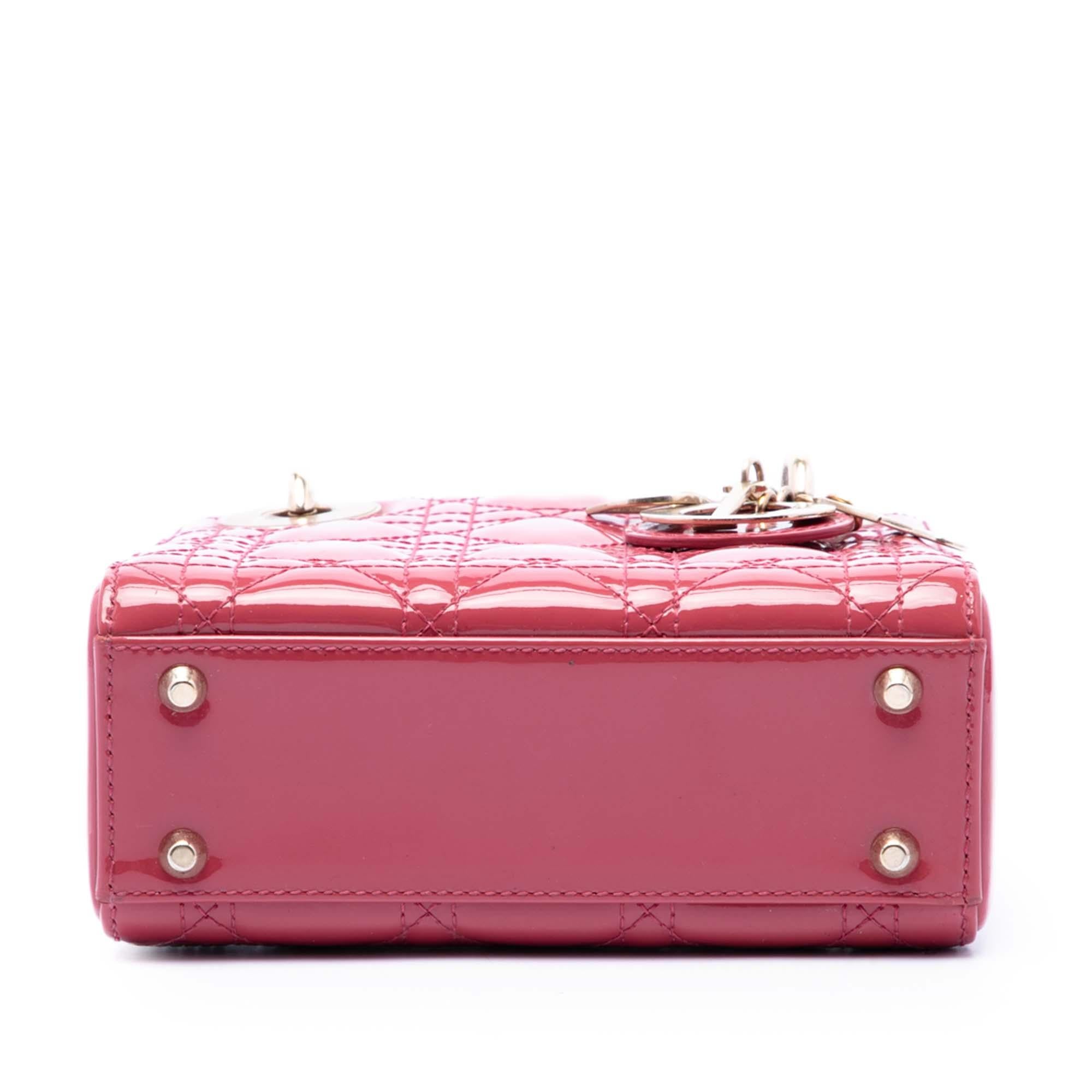 Dior Mini Patent Cannage Lady Dior