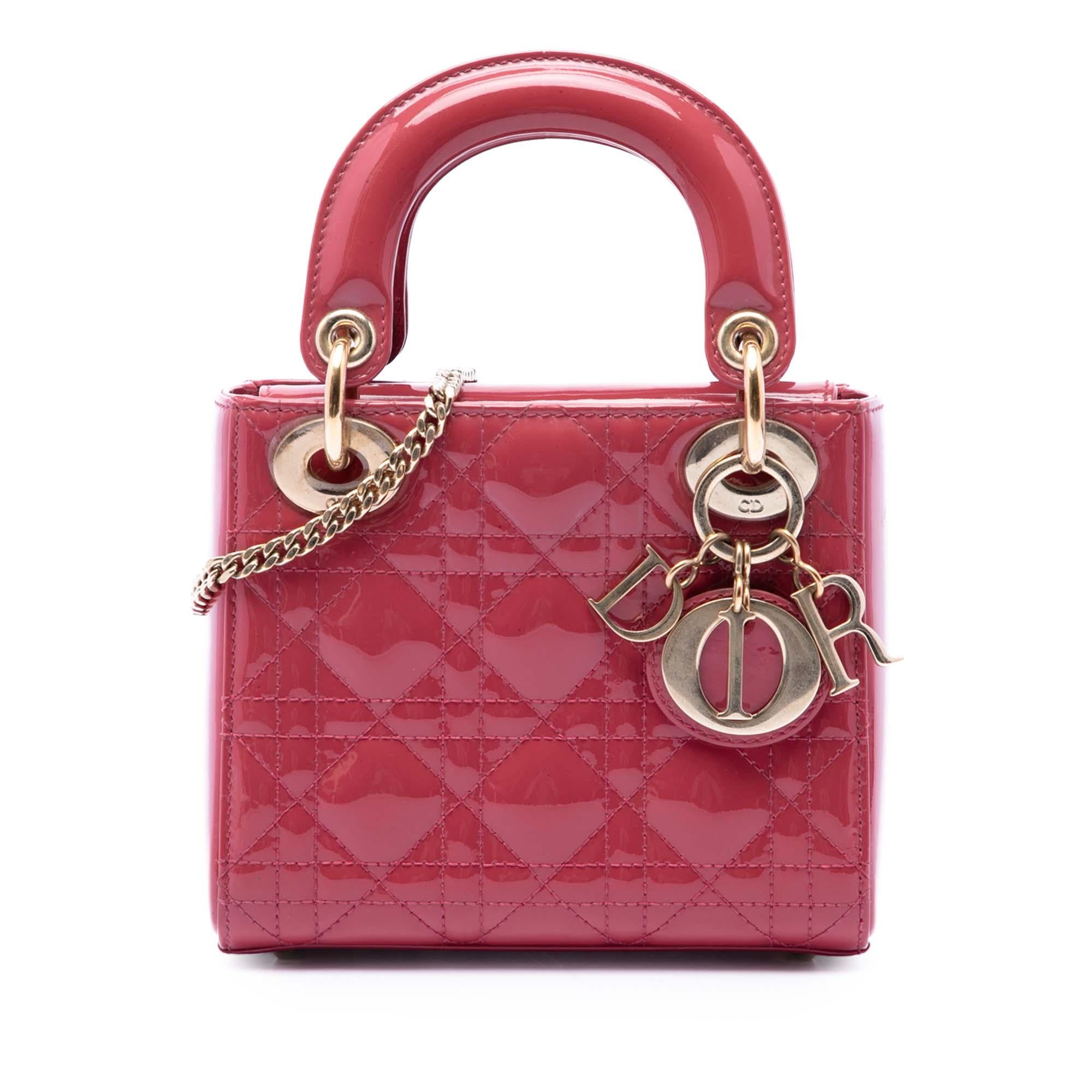 Dior Mini Patent Cannage Lady Dior