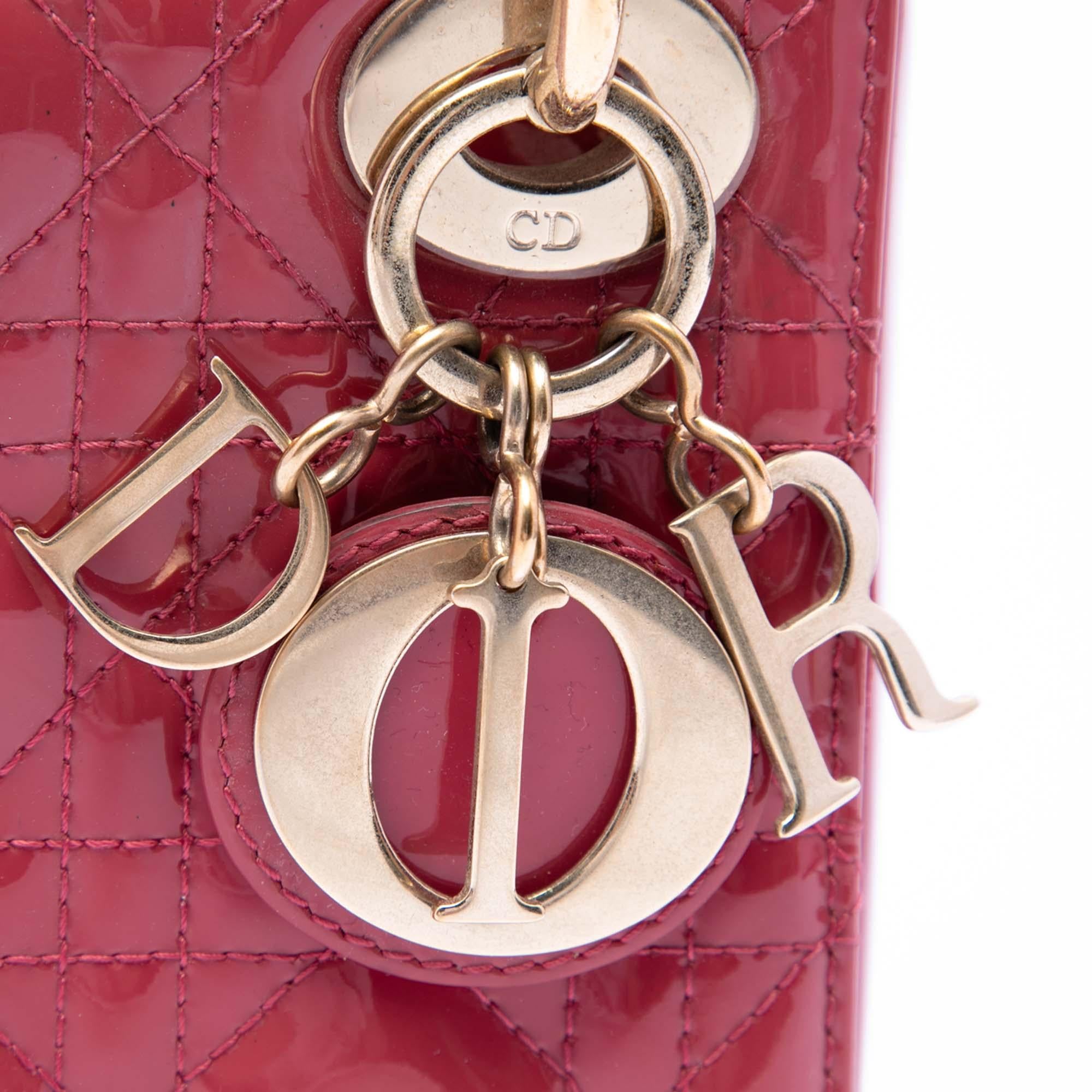 Dior Mini Patent Cannage Lady Dior