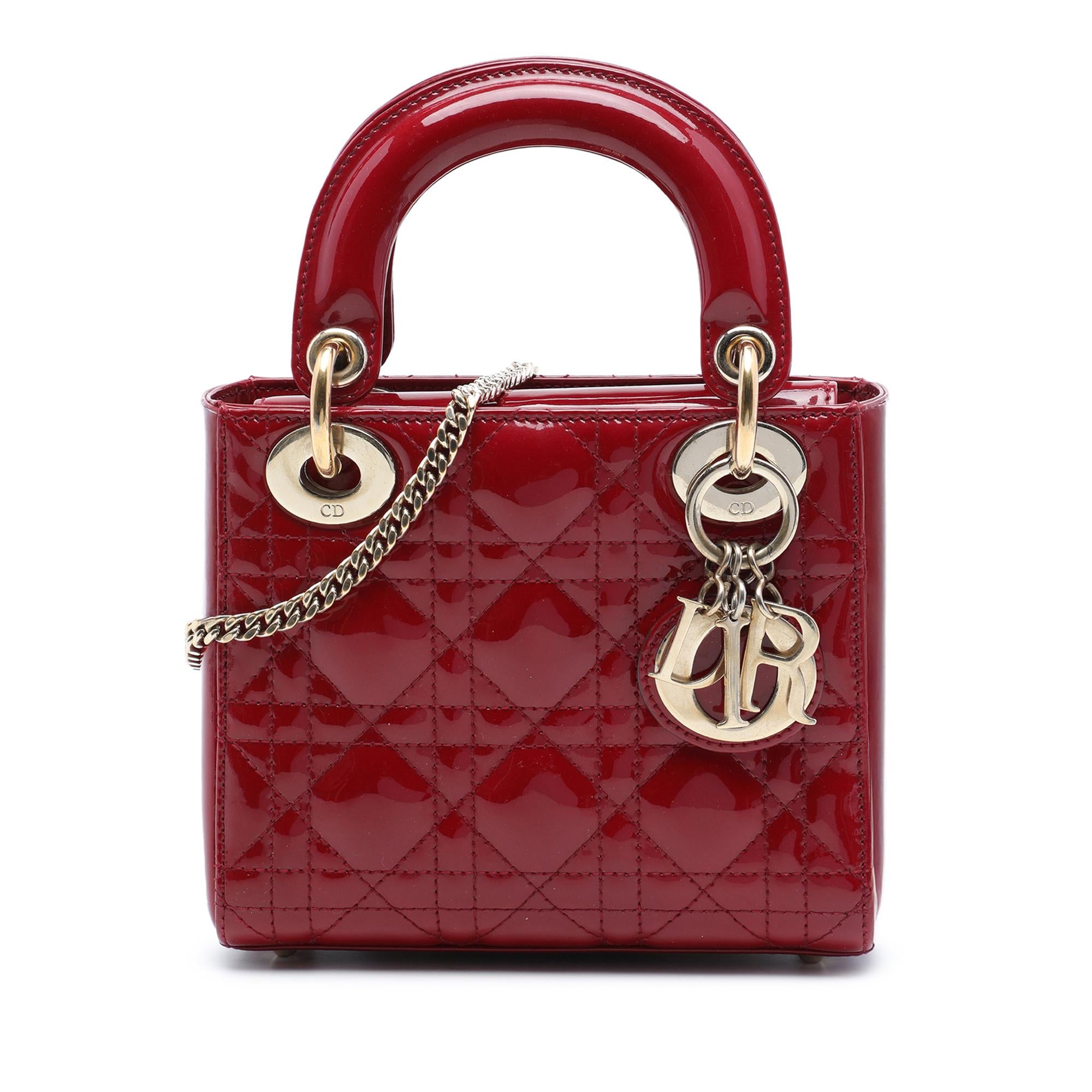 Dior Mini Patent Cannage Lady Dior