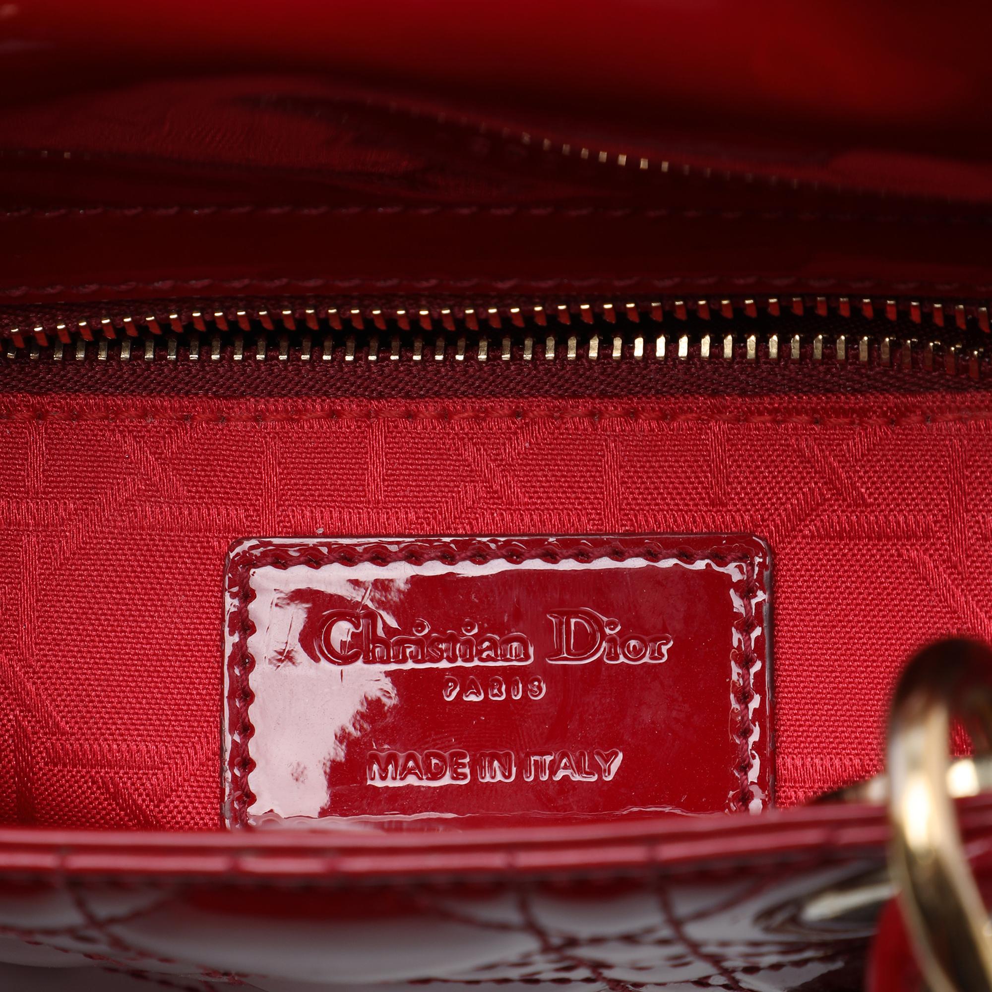 Dior Mini Patent Cannage Lady Dior