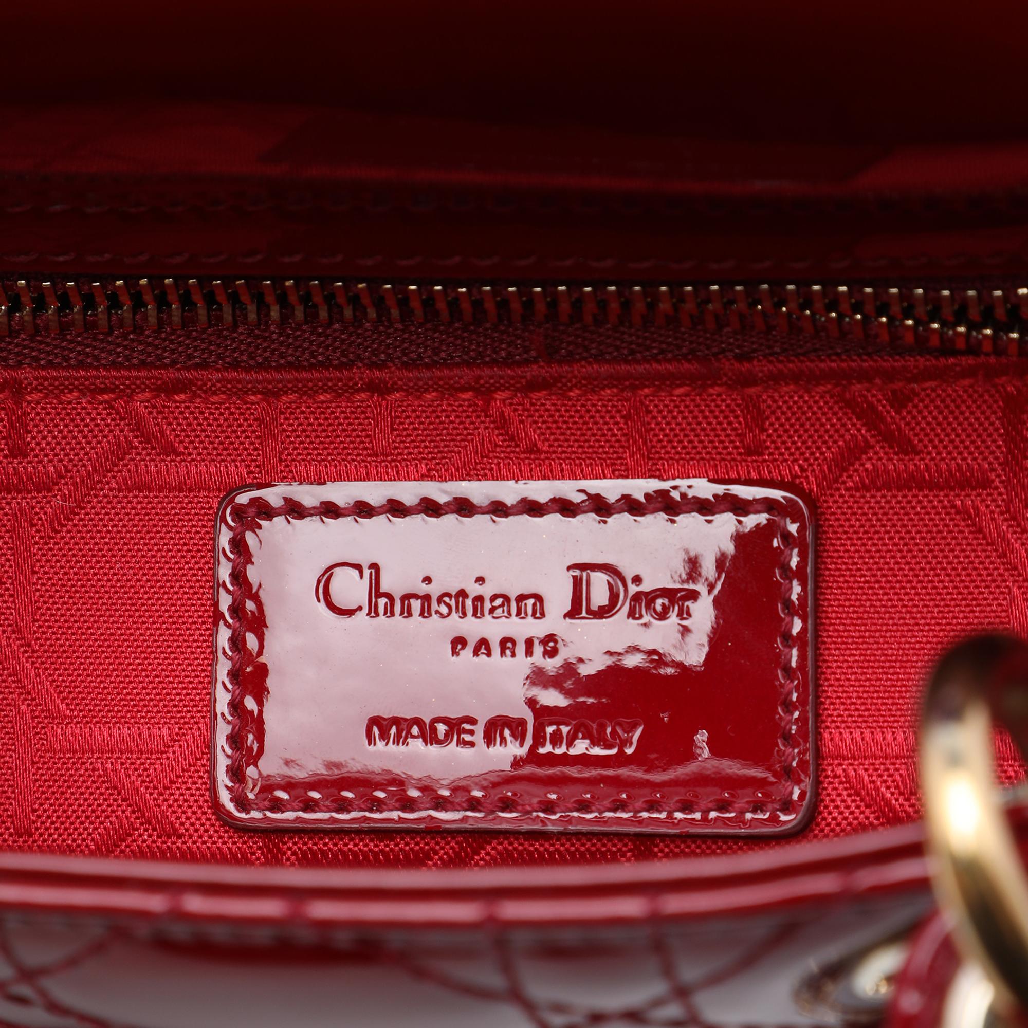 Dior Mini Patent Cannage Lady Dior