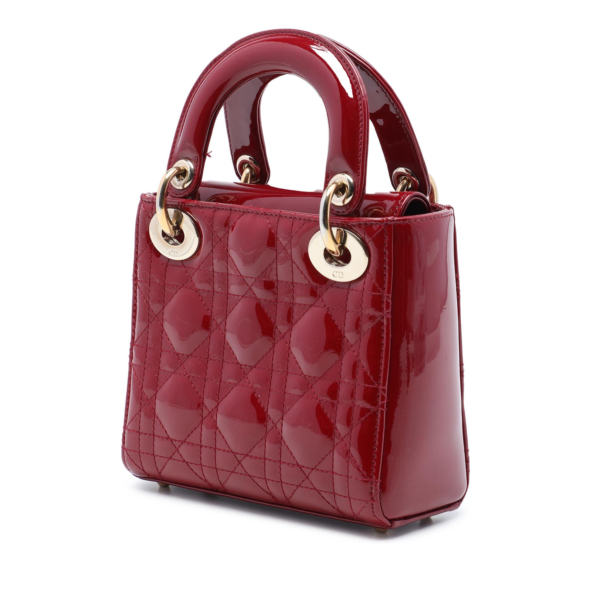 Dior Mini Patent Cannage Lady Dior
