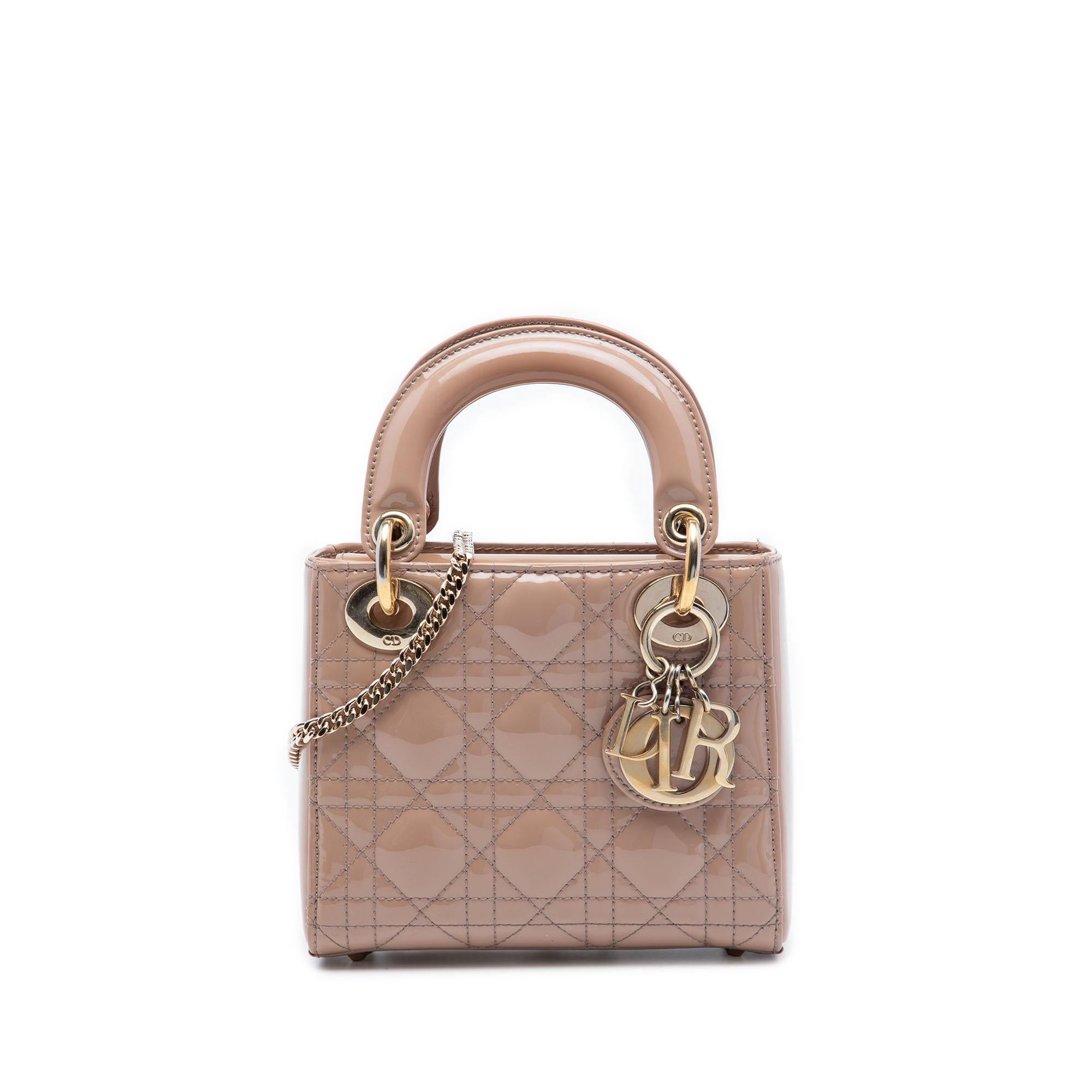 Dior Mini Patent Cannage Lady Dior