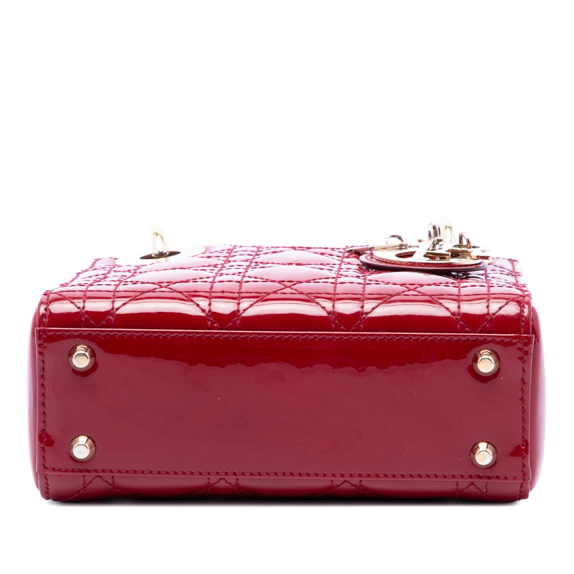 Dior Mini Patent Cannage Lady Dior