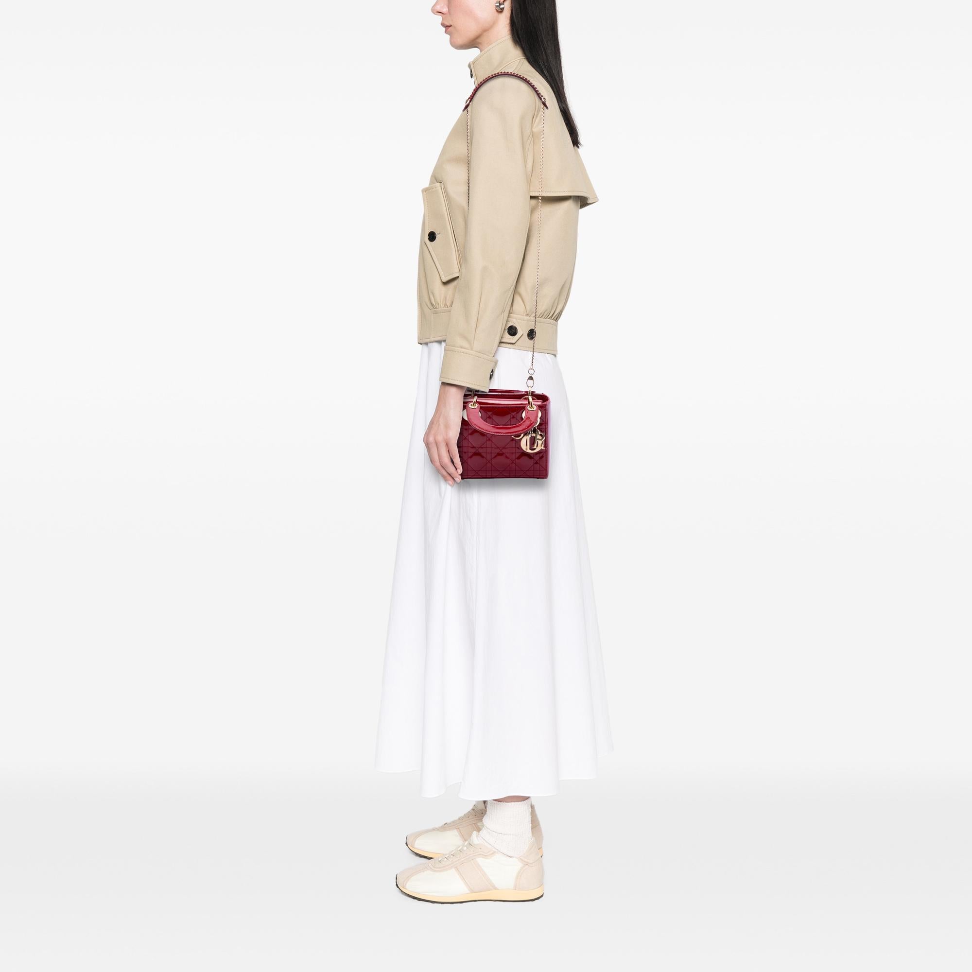 Dior Mini Patent Cannage Lady Dior