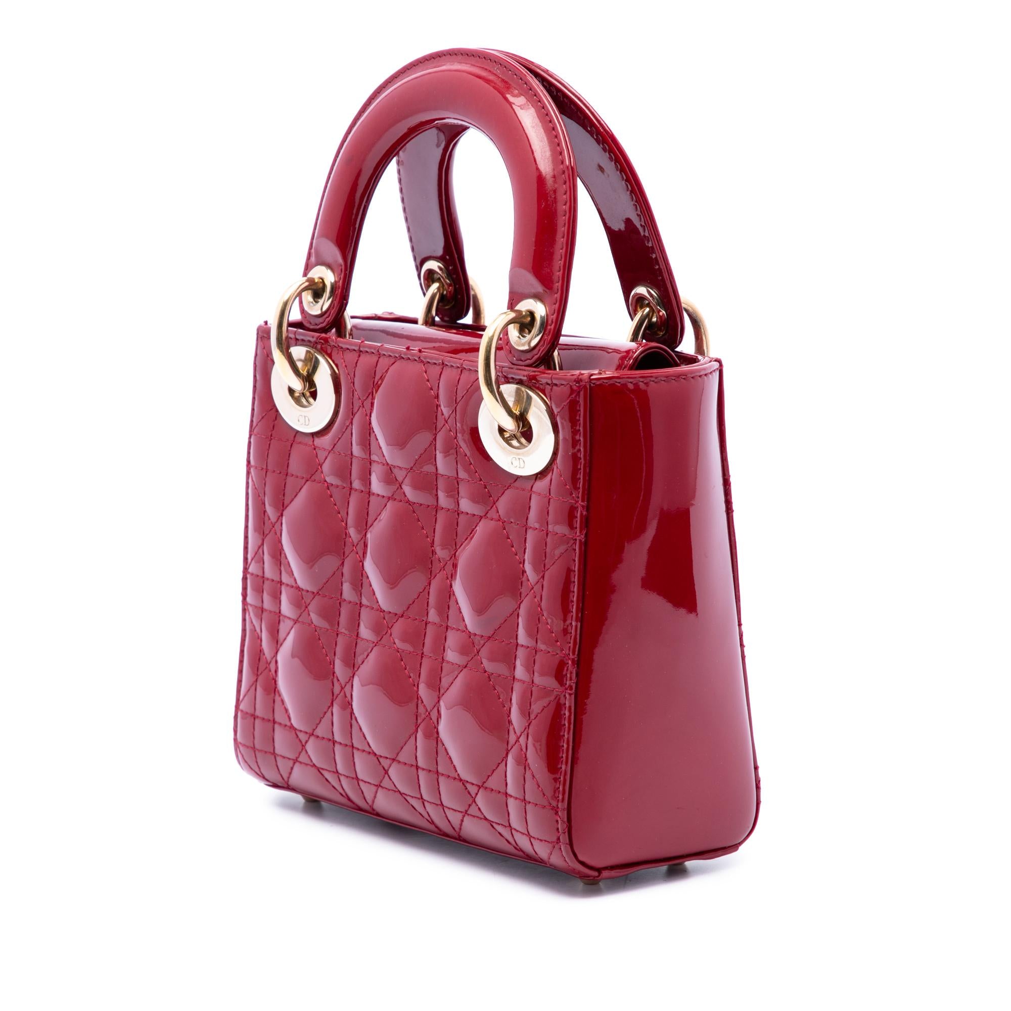 Dior Mini Patent Cannage Lady Dior
