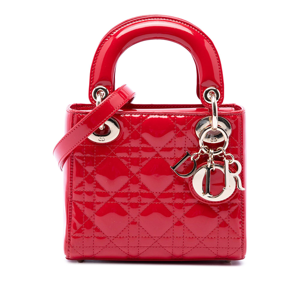 Dior Mini Patent Cannage Lady Dior