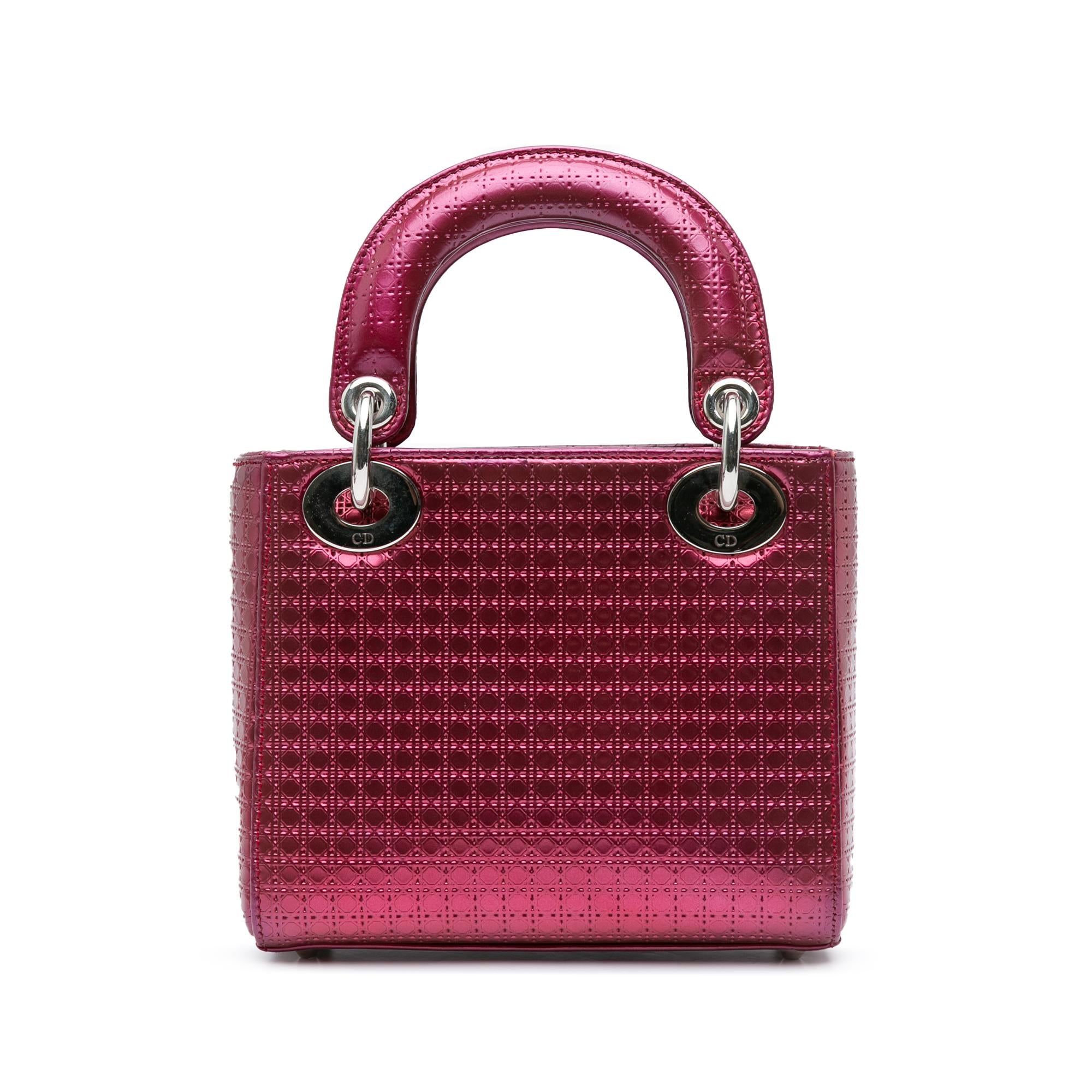 Dior Mini Patent Microcannage Lady Dior (SHG-dlqrB7)