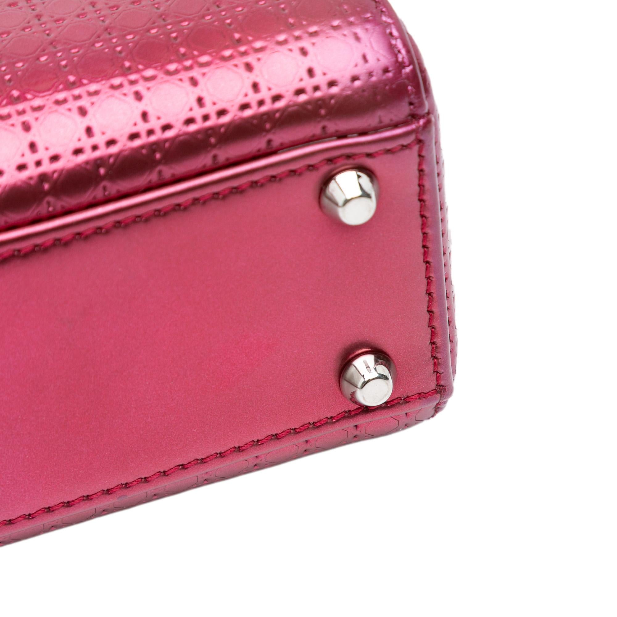 Dior Mini Patent Microcannage Lady Dior (SHG-dlqrB7)