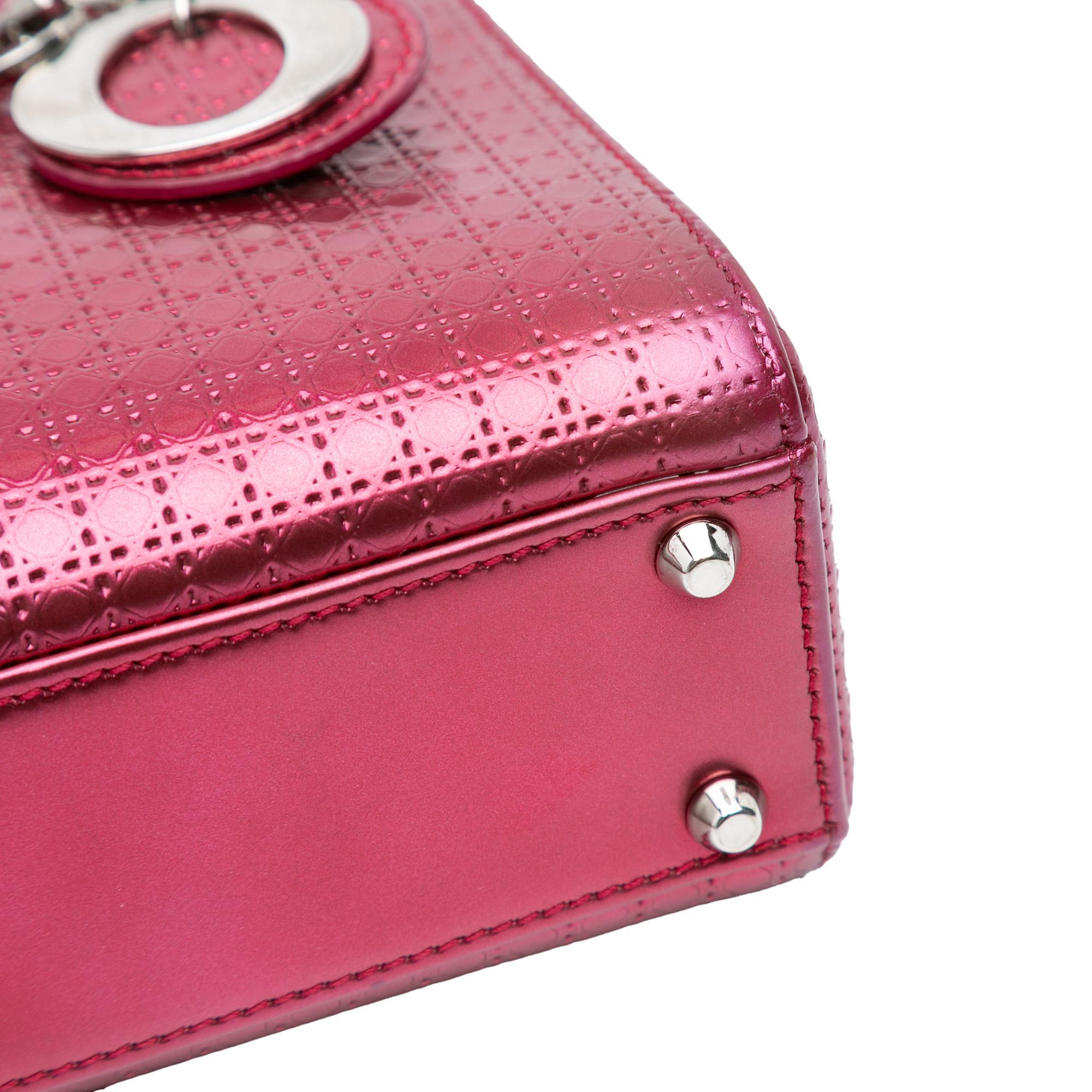 Dior Mini Patent Microcannage Lady Dior (SHG-dlqrB7)