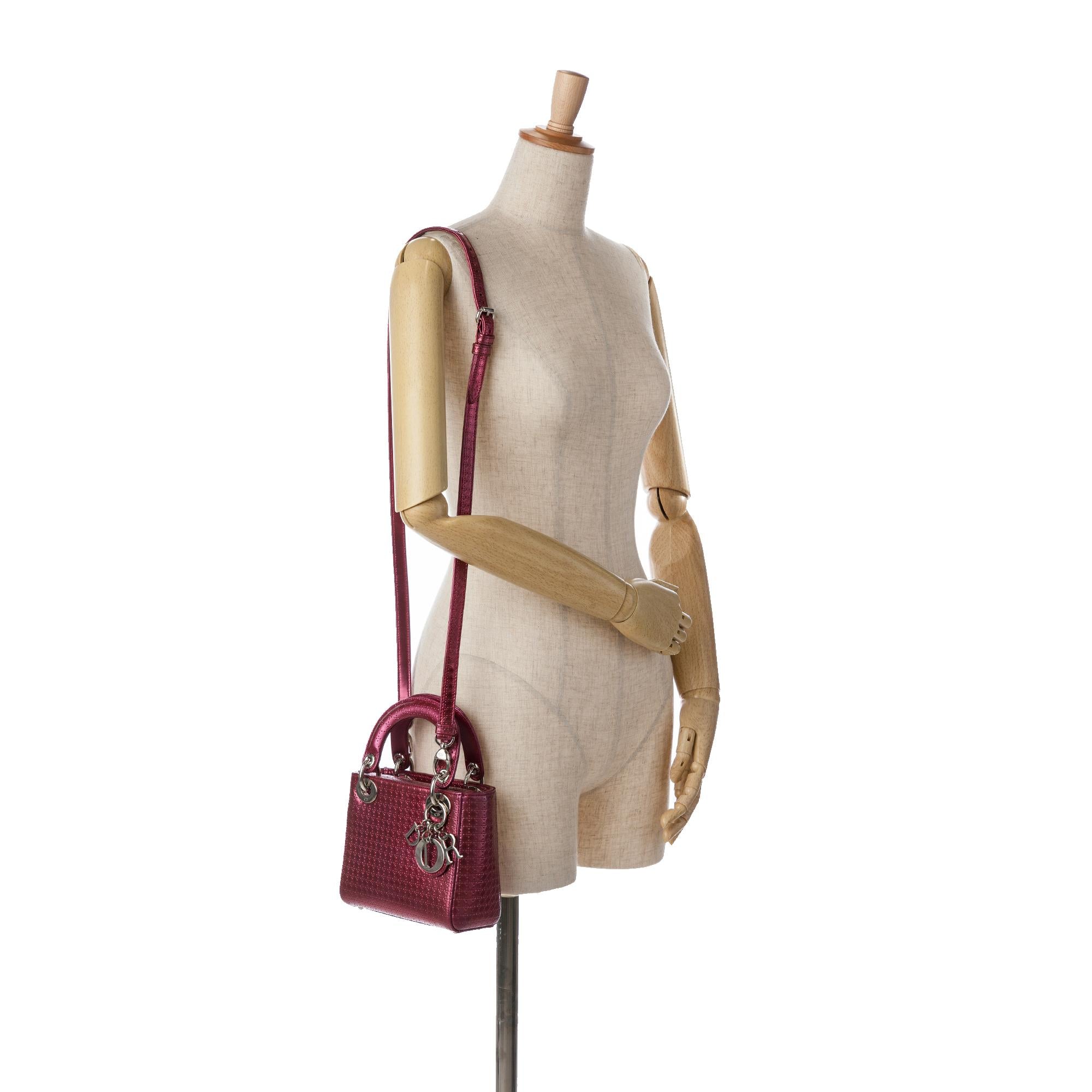 Dior Mini Patent Microcannage Lady Dior (SHG-dlqrB7)