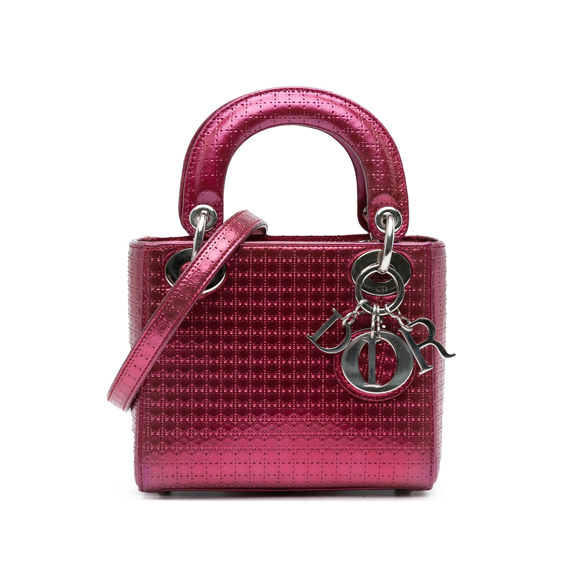 Dior Mini Patent Microcannage Lady Dior (SHG-dlqrB7)
