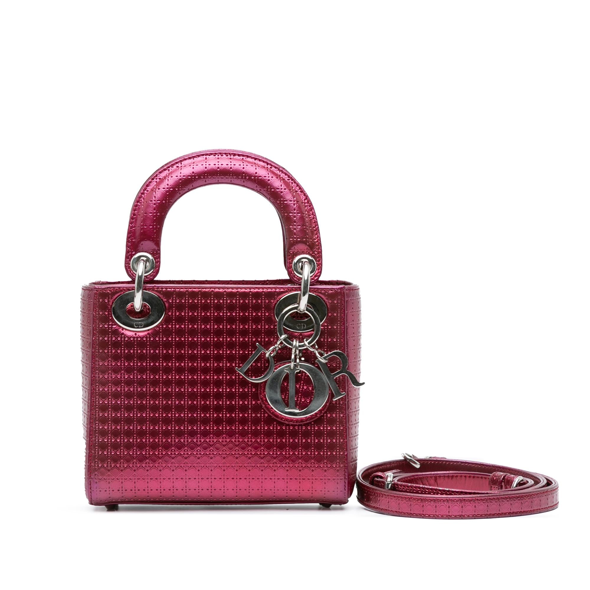 Dior Mini Patent Microcannage Lady Dior (SHG-dlqrB7)