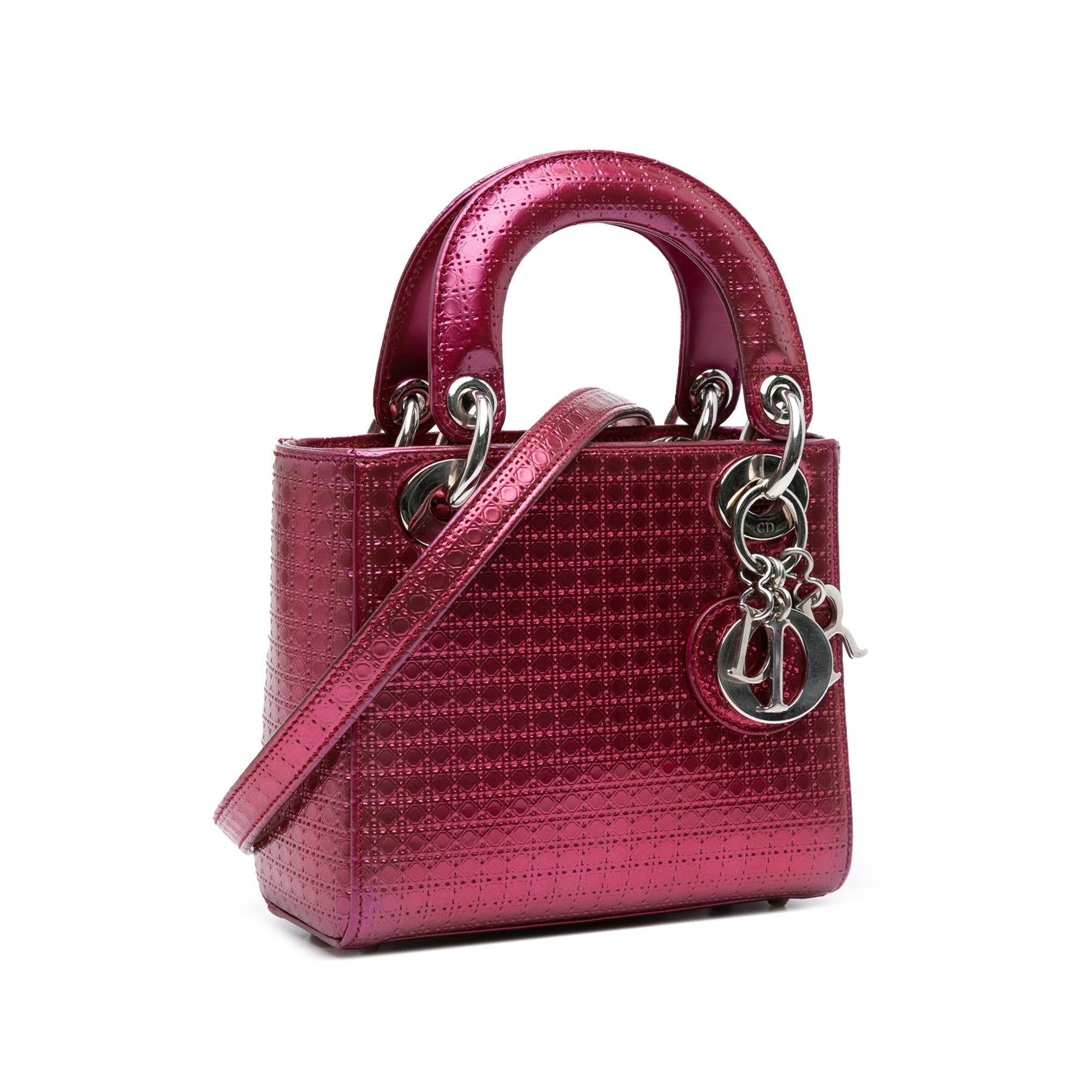 Dior Mini Patent Microcannage Lady Dior (SHG-dlqrB7)