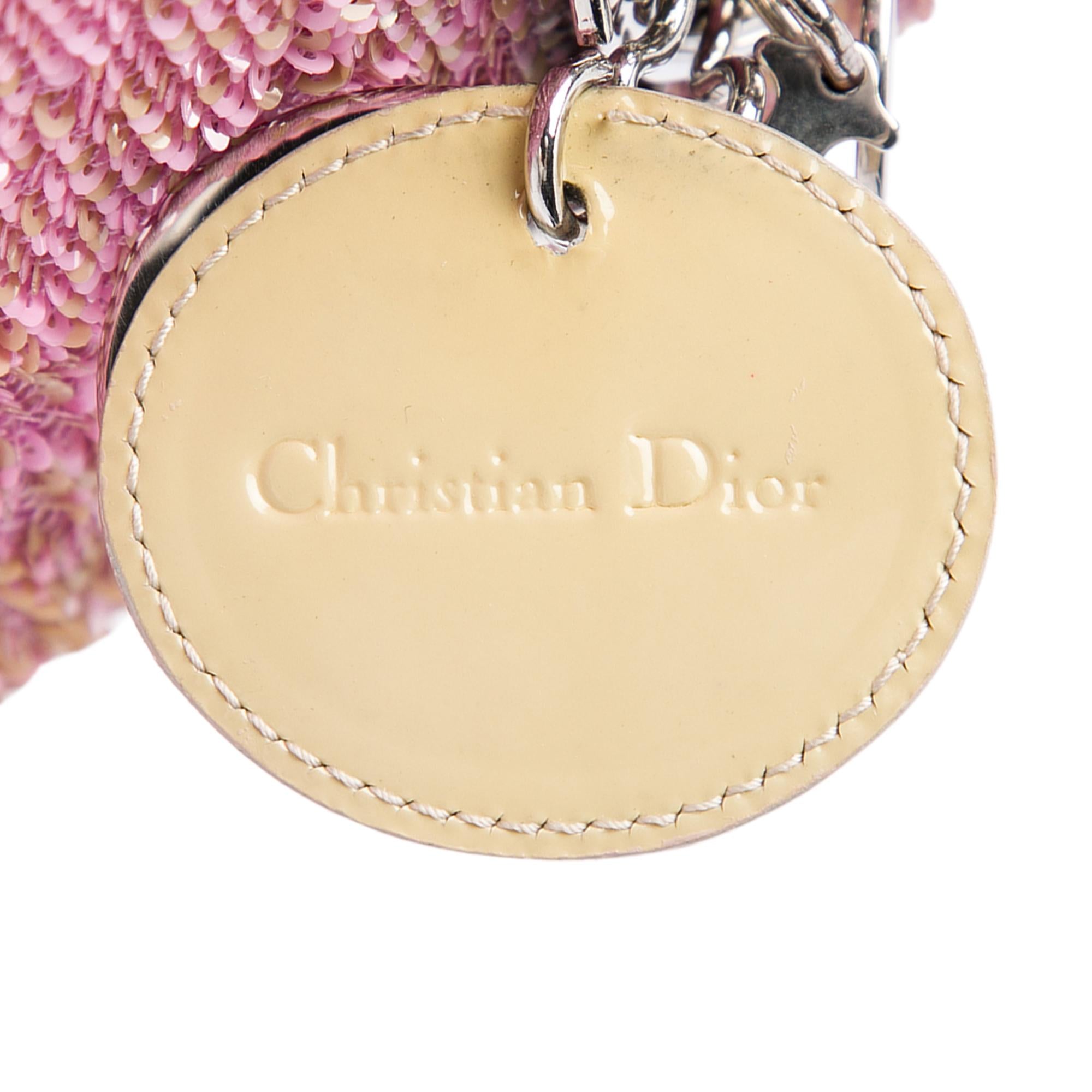 Dior Mini Patent Sequined Lady Dior