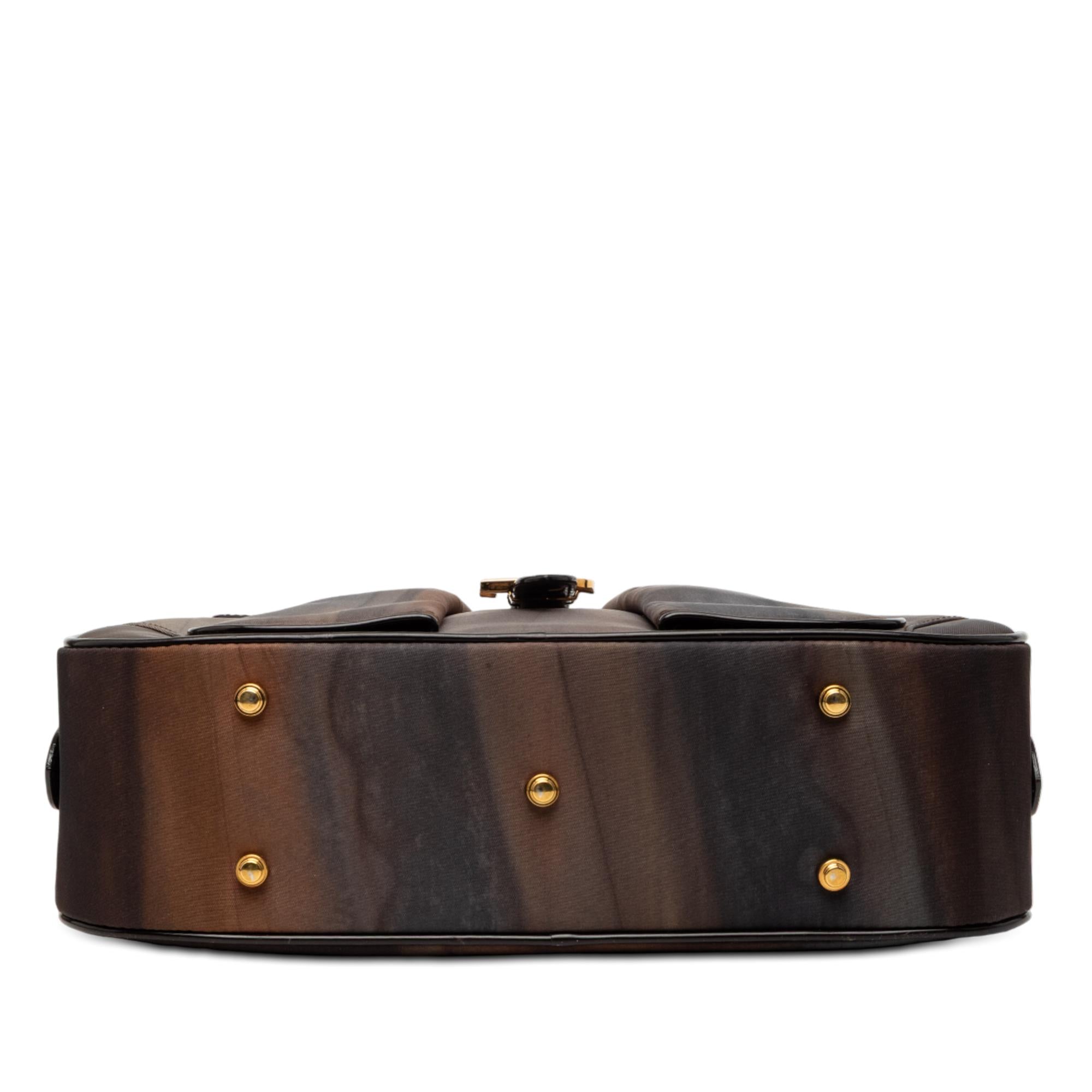 Dior Mini Printed Nylon Double Saddle Bowler Bag