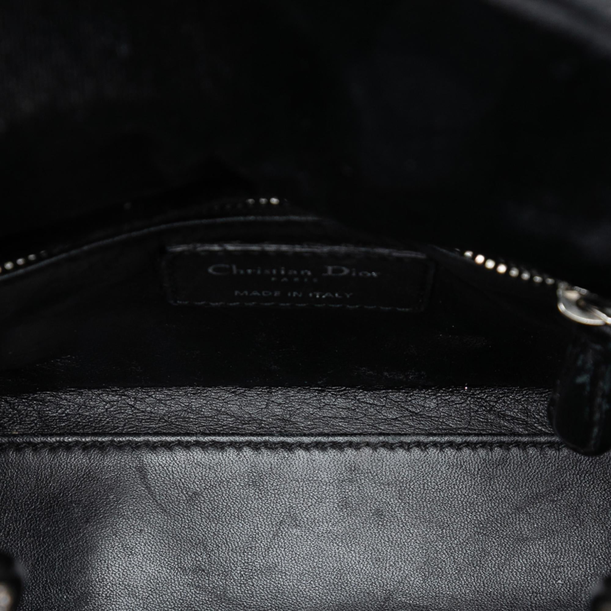 Dior Mini Satin Cannage Crystal Embellished Lady Dior