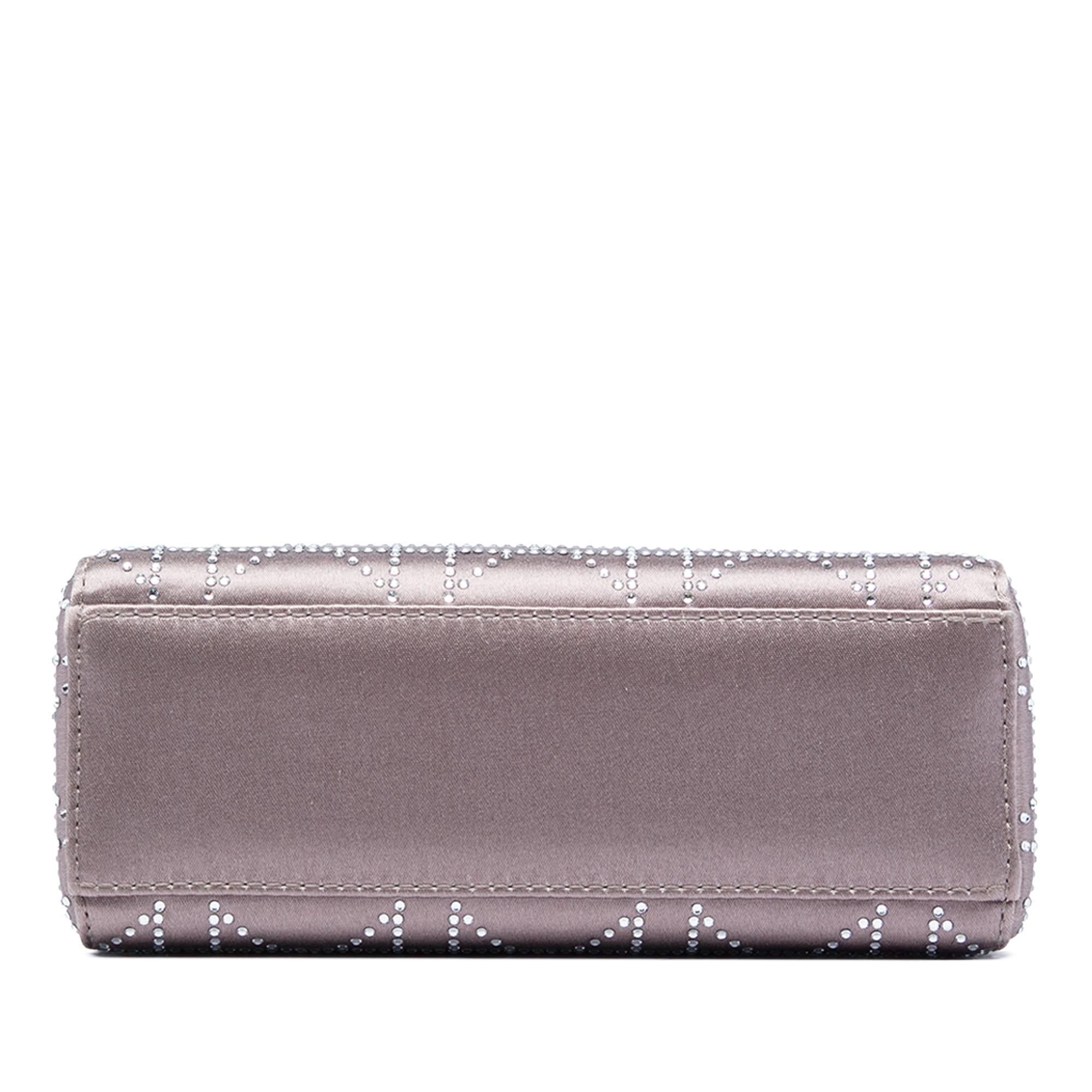 Dior Mini Satin Cannage Crystal Embellished Lady Dior