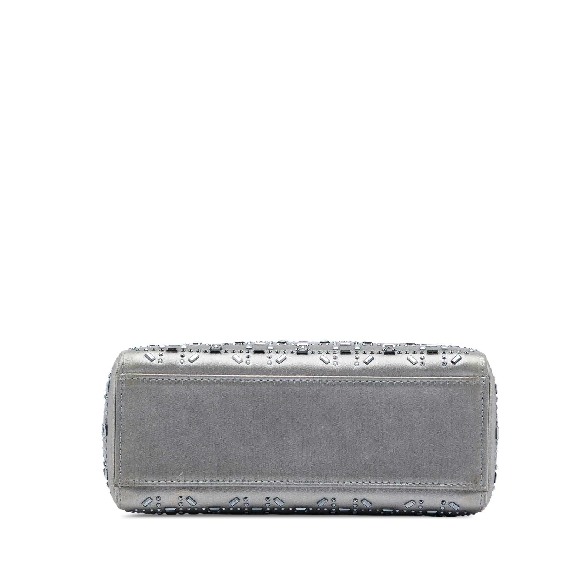 Dior Mini Satin Cannage Crystal Embellished Lady Dior
