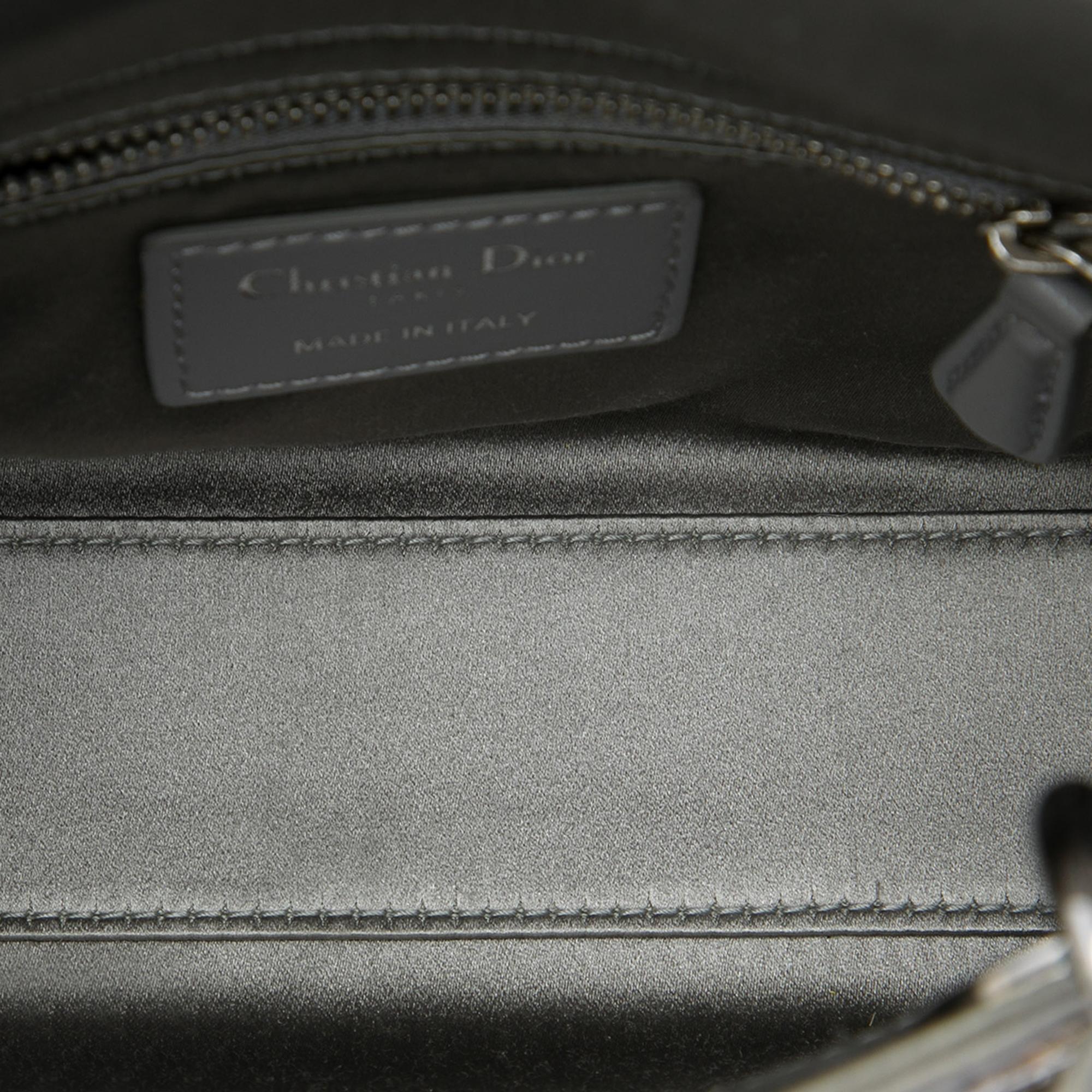 Dior Mini Satin Cannage Crystal Embellished Lady Dior