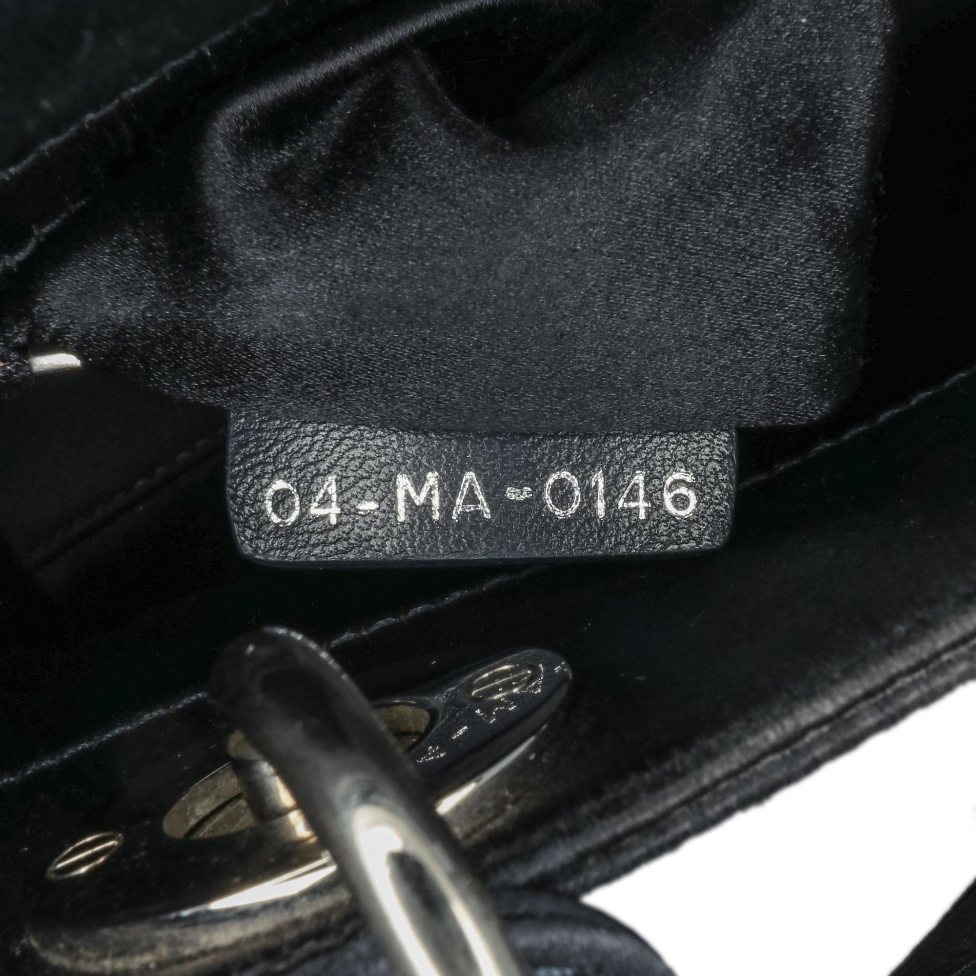 Dior Mini Satin Cannage Strass Crystal Embellished Lady Dior