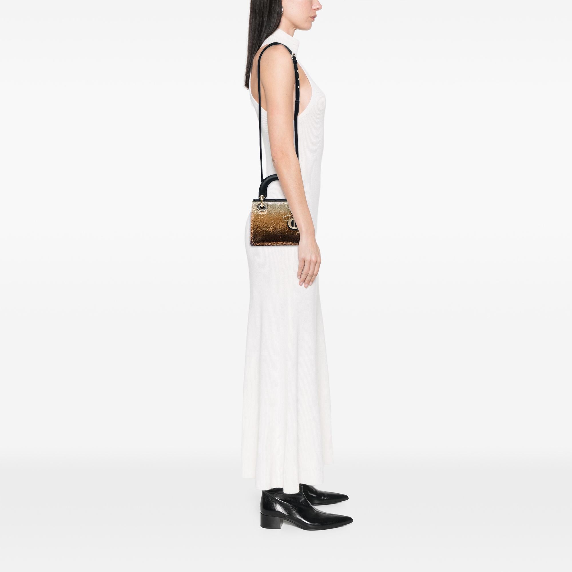 Dior Mini Satin Sequin Gradient Lady Dior