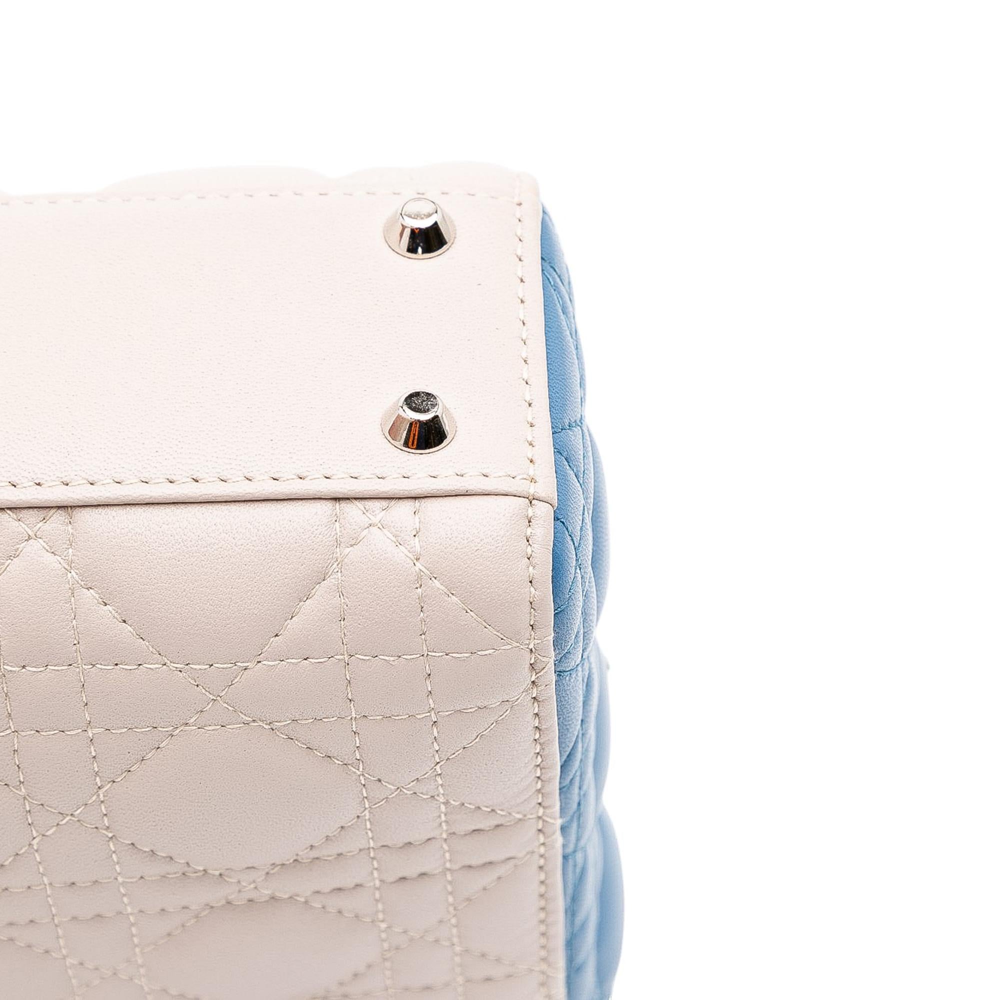 Dior Mini Tricolor Lambskin Cannage Lady Dior