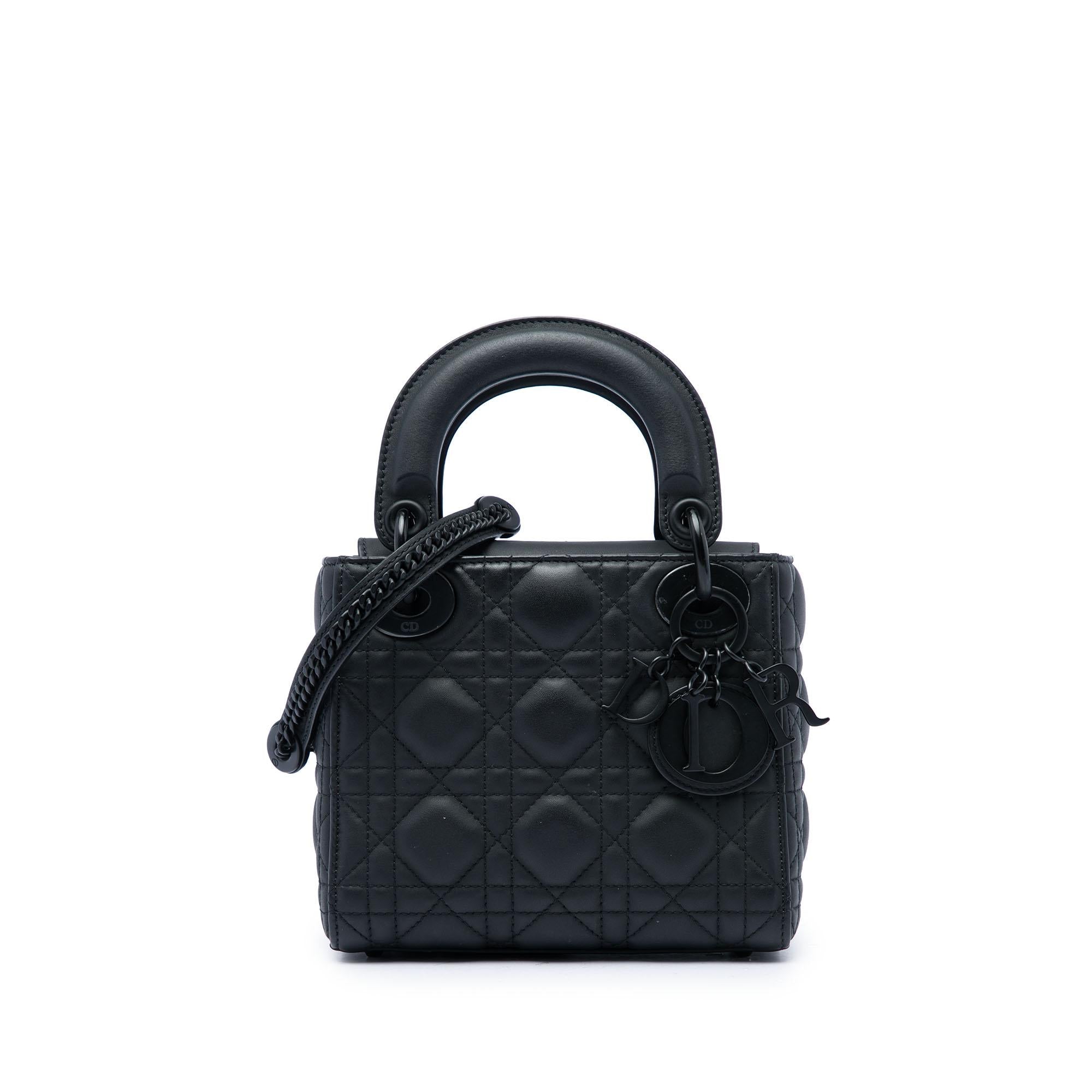 Dior Mini Ultra Matte Calfskin Cannage Lady Dior
